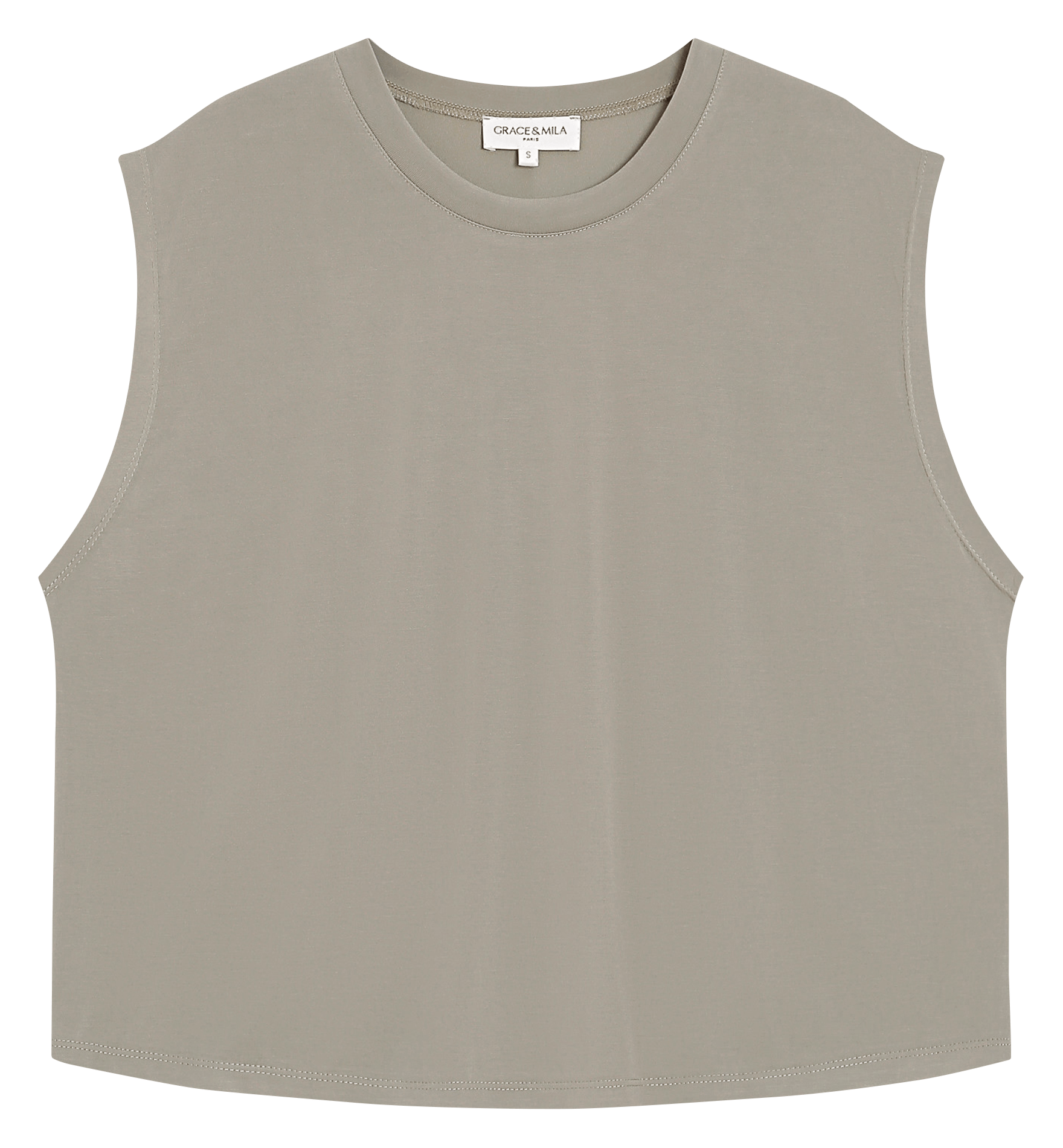 Top sans manches large uni GRACE ET MILA Vert