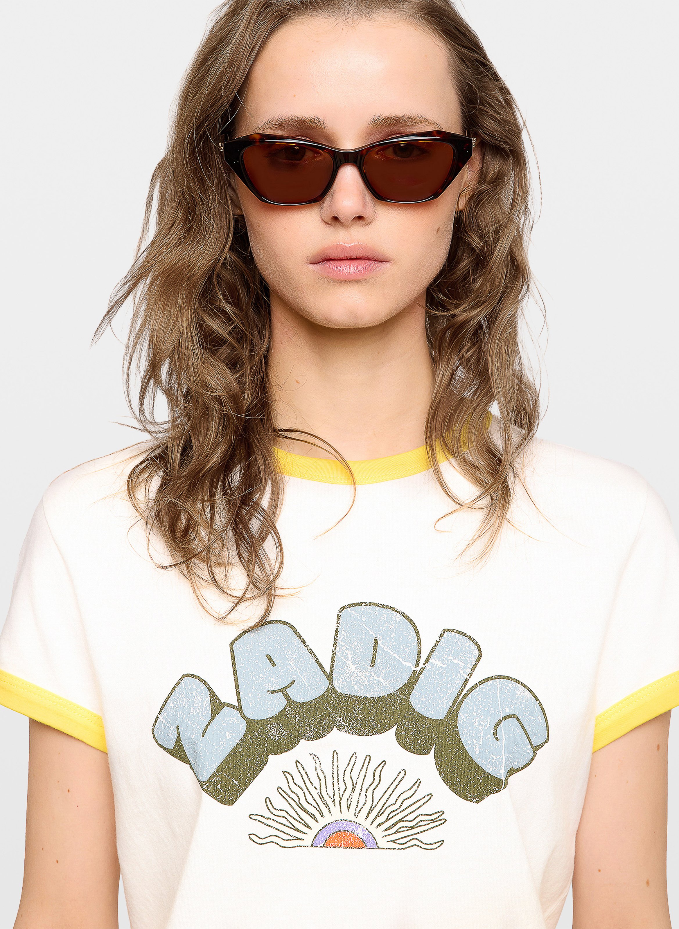 Rundhals-T-Shirt aus Bio-Baumwolle ZADIG&VOLTAIRE Weiss