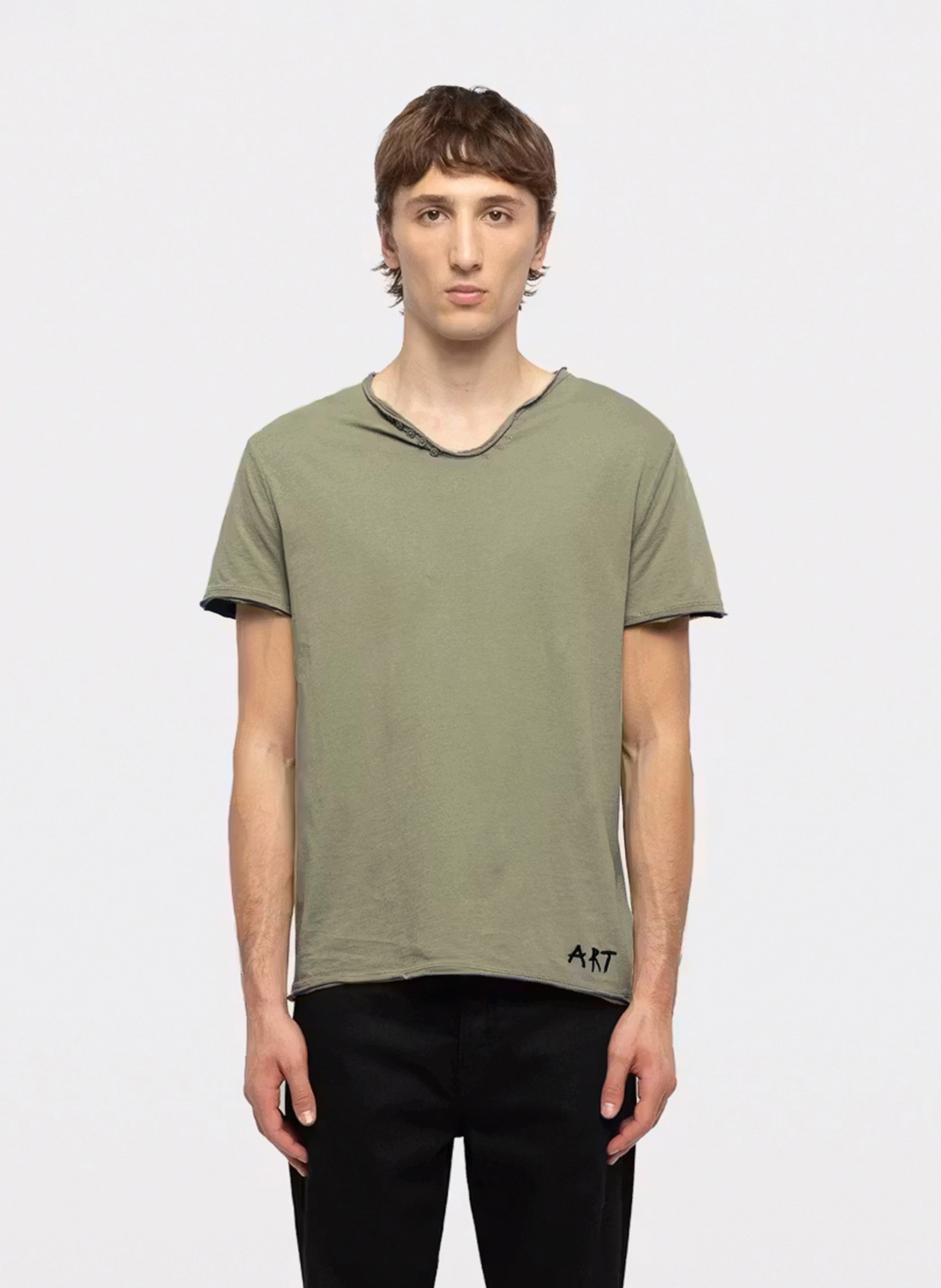 Tee-shirt col V en coton bio ZADIG&VOLTAIRE Vert