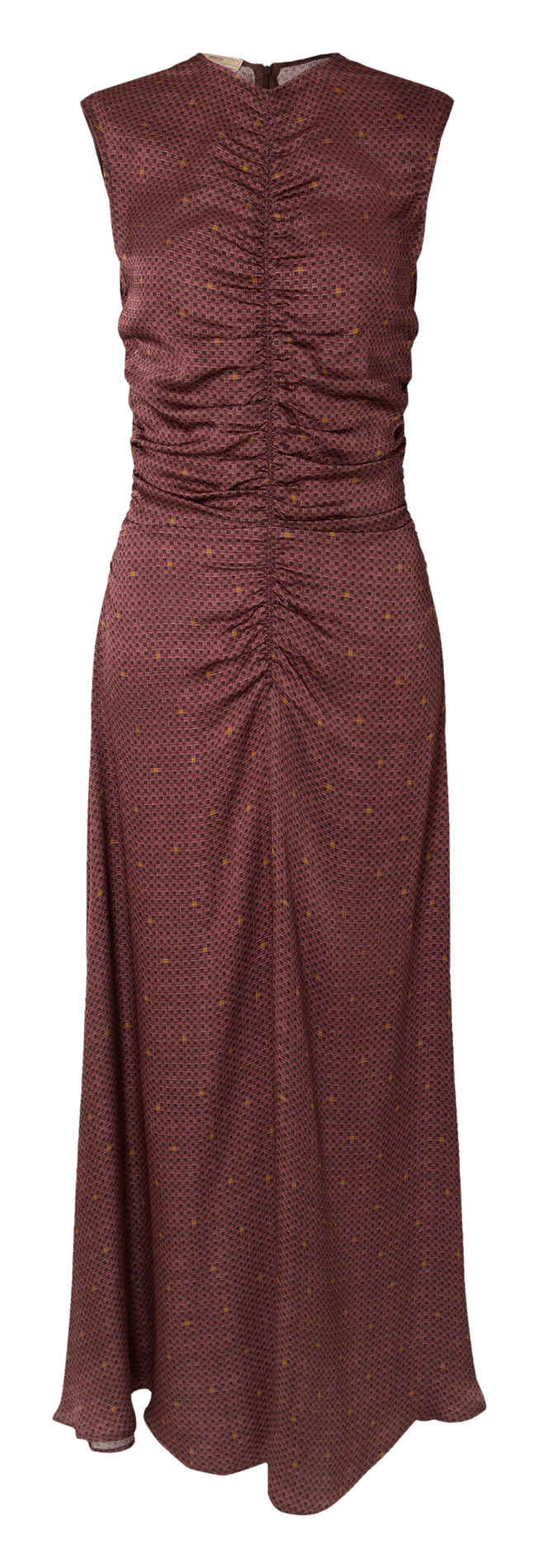Robe longue col rond SESSUN Marron