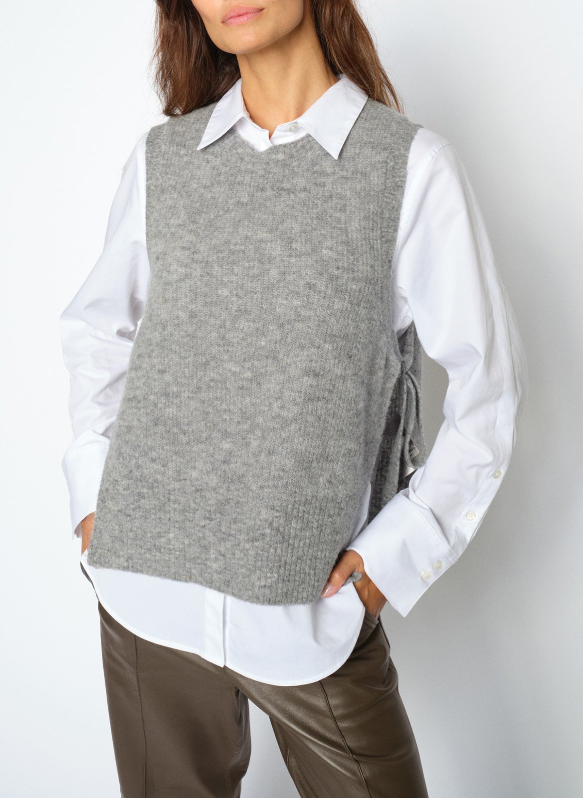 Pull sans manches en laine mélangée MOS MOSH