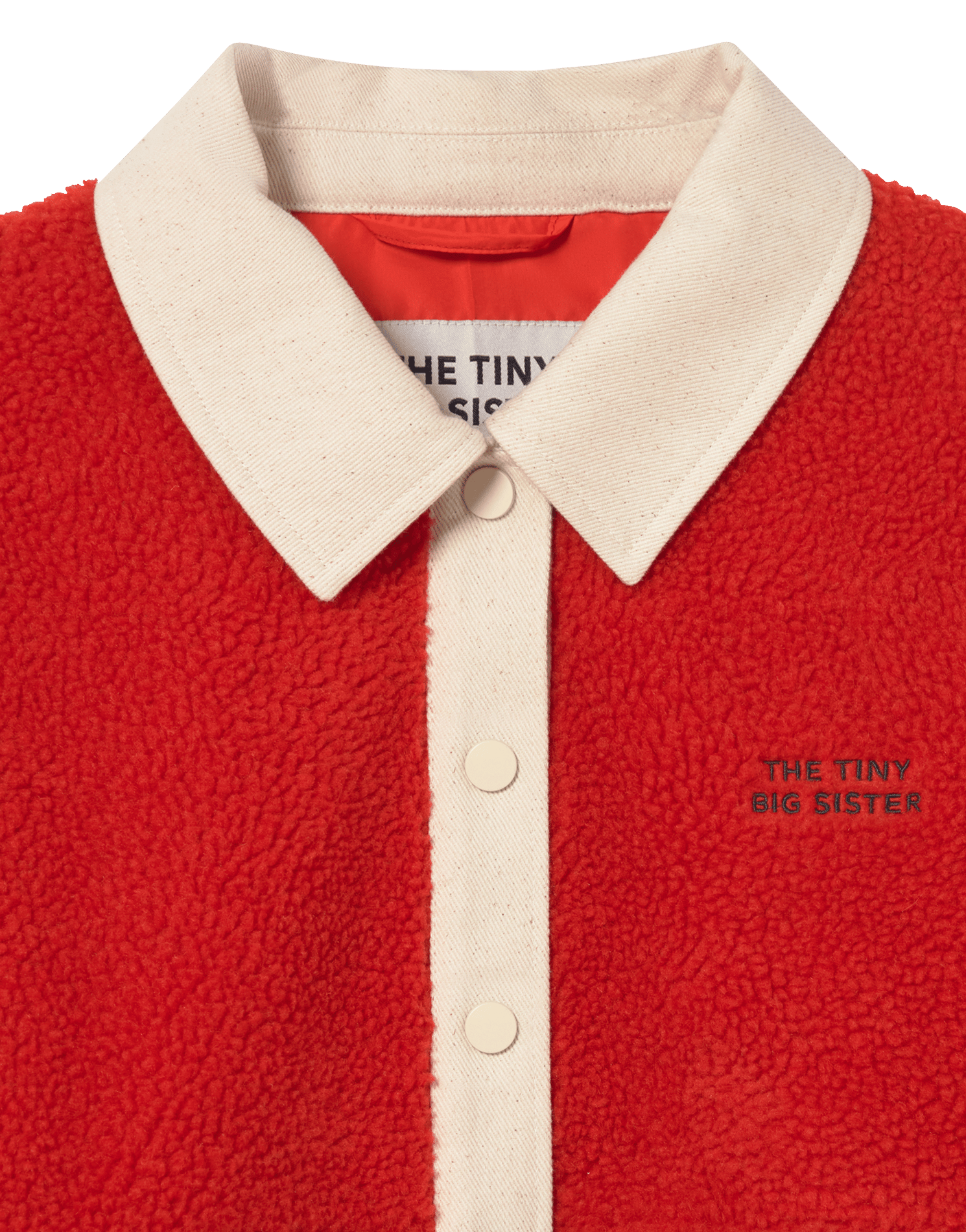 Jacket with classic collar THE TINY BIG SISTER Red