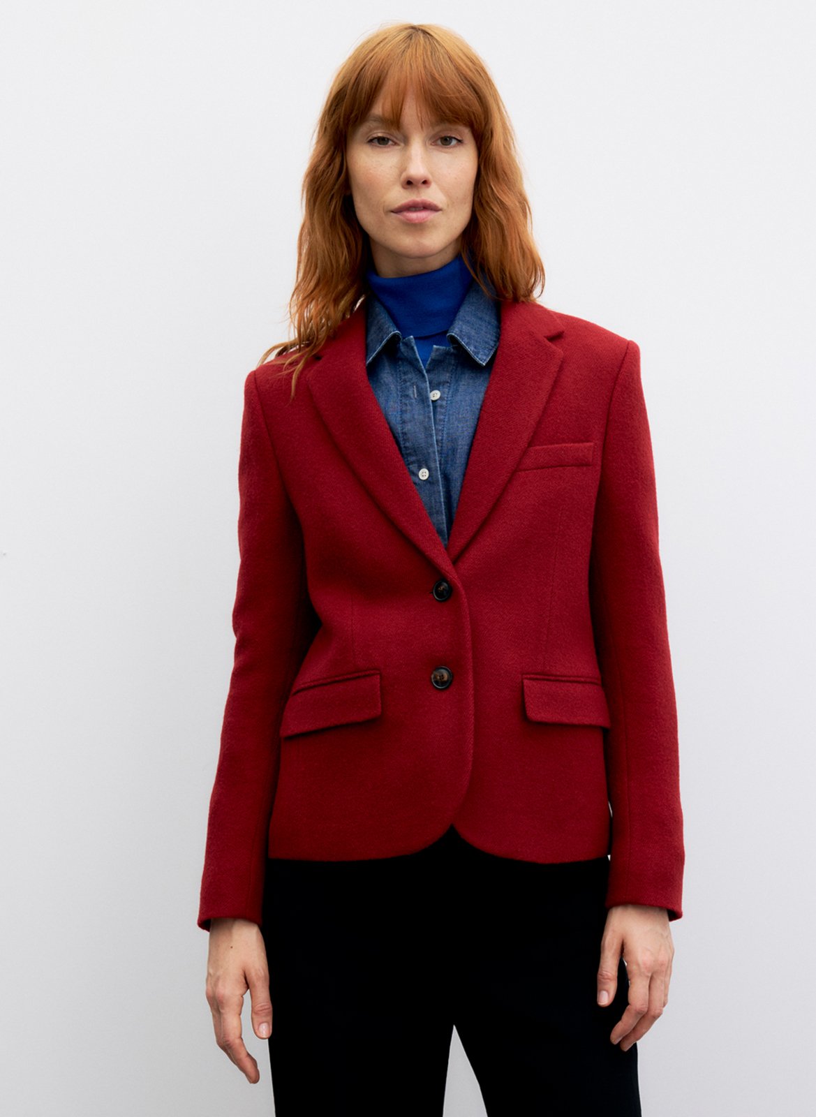 Straight wool blazer GERARD DAREL Red