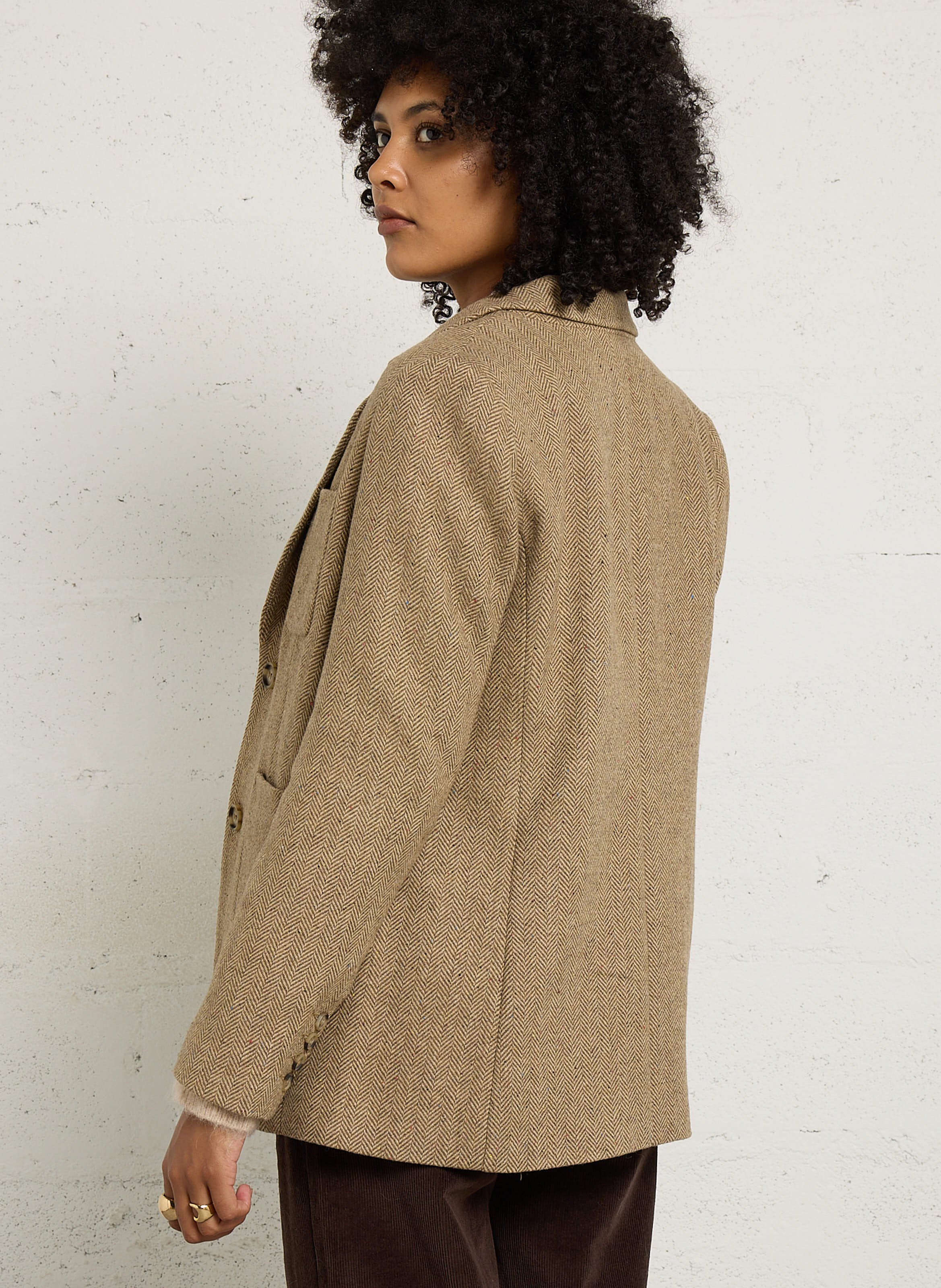 Gerade geschnittener Blazer mit Print JC SOPHIE Beige