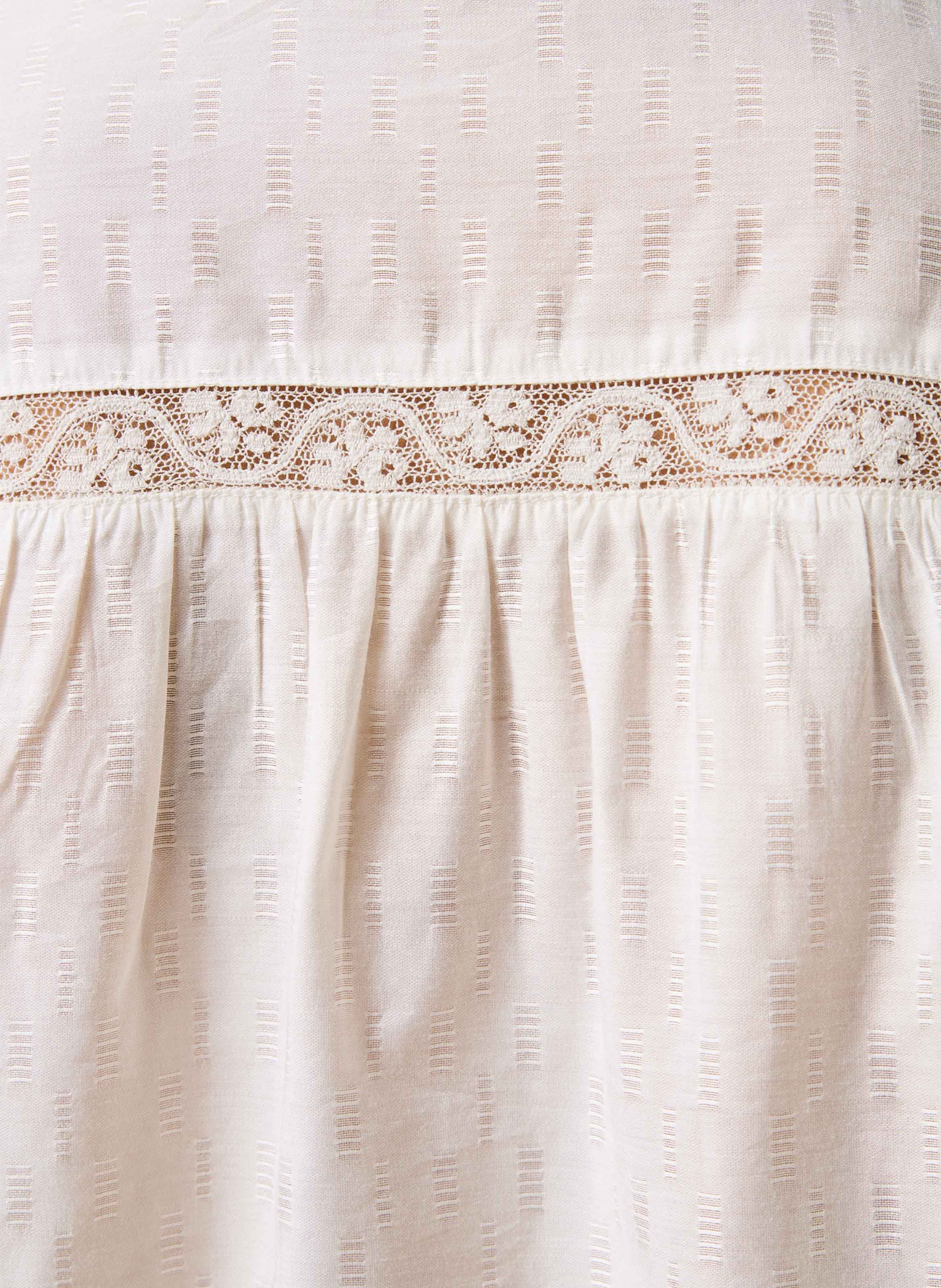 Blouse with round collar LA FEE MARABOUTEE White