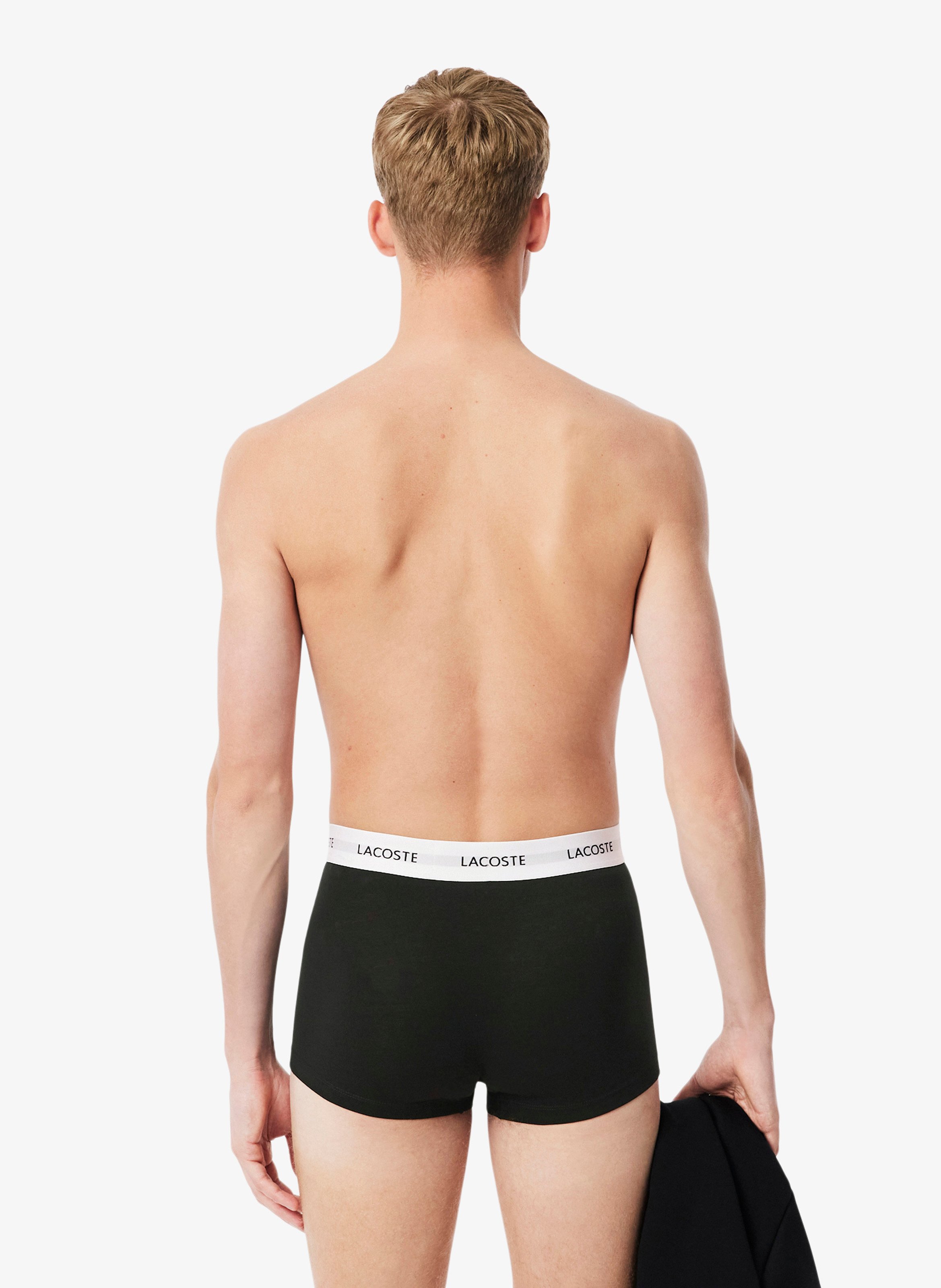 Set aus 3 kurzen Boxershorts aus gemischter Baumwolle LACOSTE Schwarz