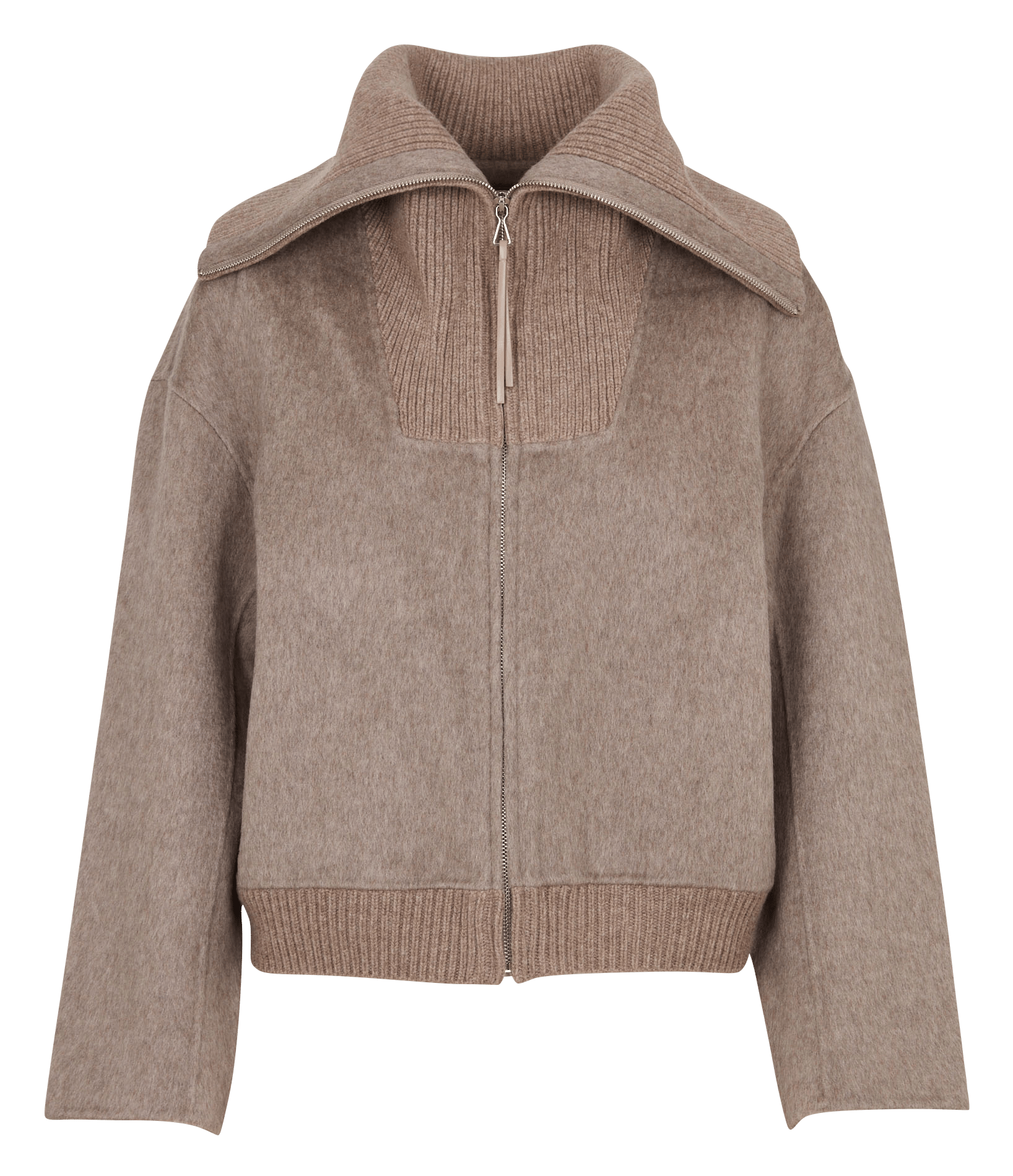 Wool trucker-collar jacket BERENICE Beige