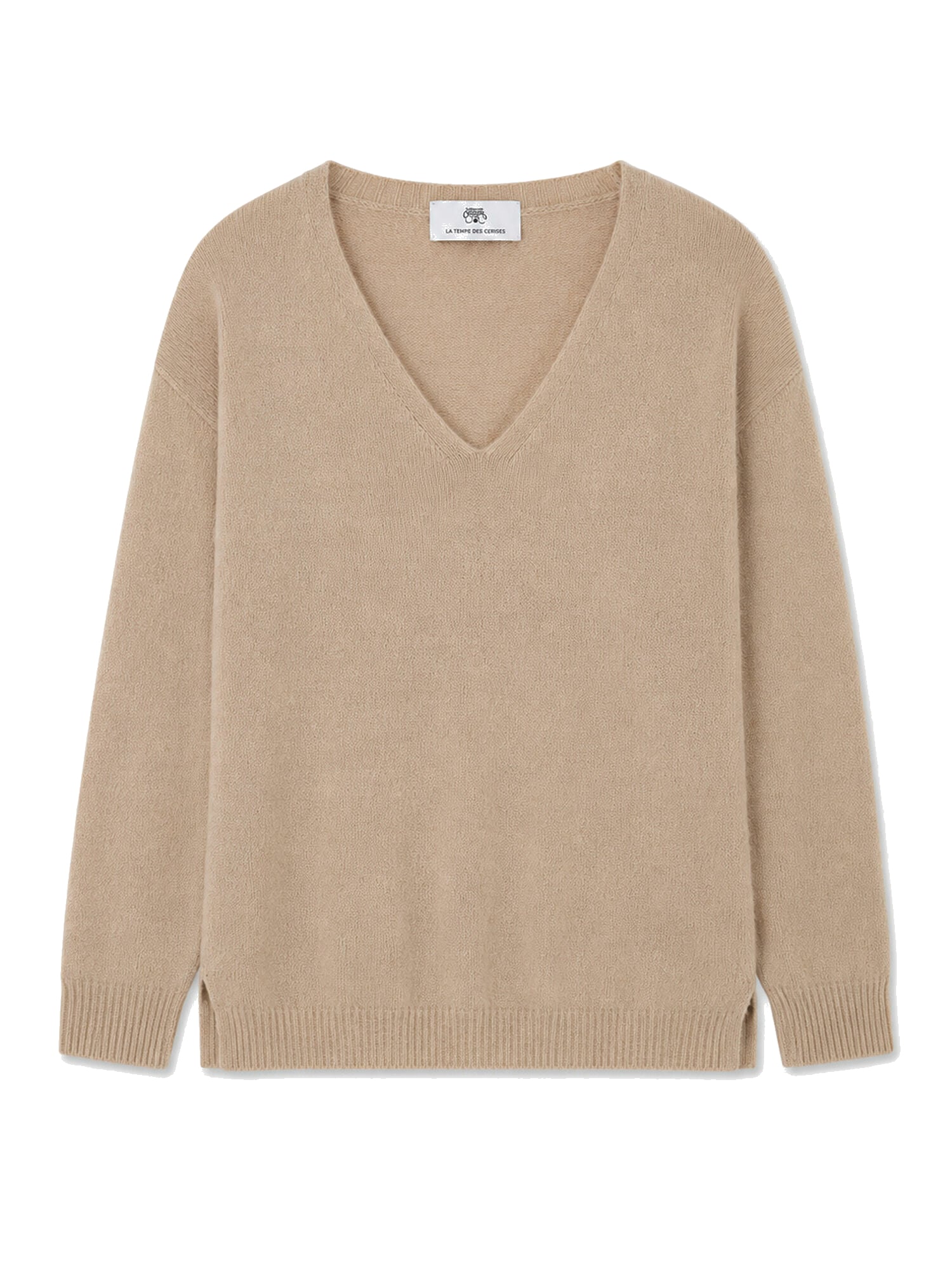 V-neck sweater LE TEMPS DES CERISES Beige