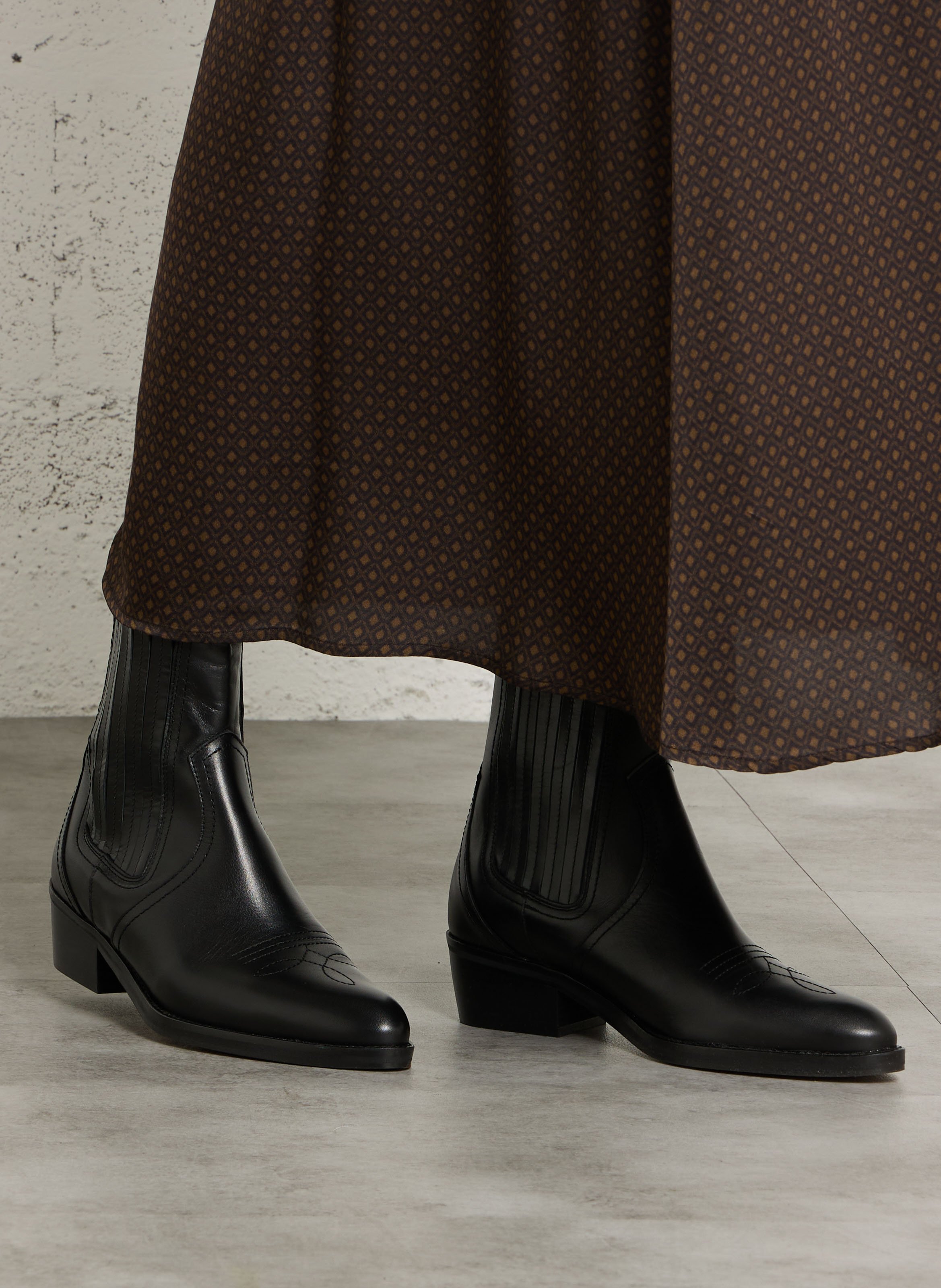 Lederstiefel MELLOW YELLOW Schwarz