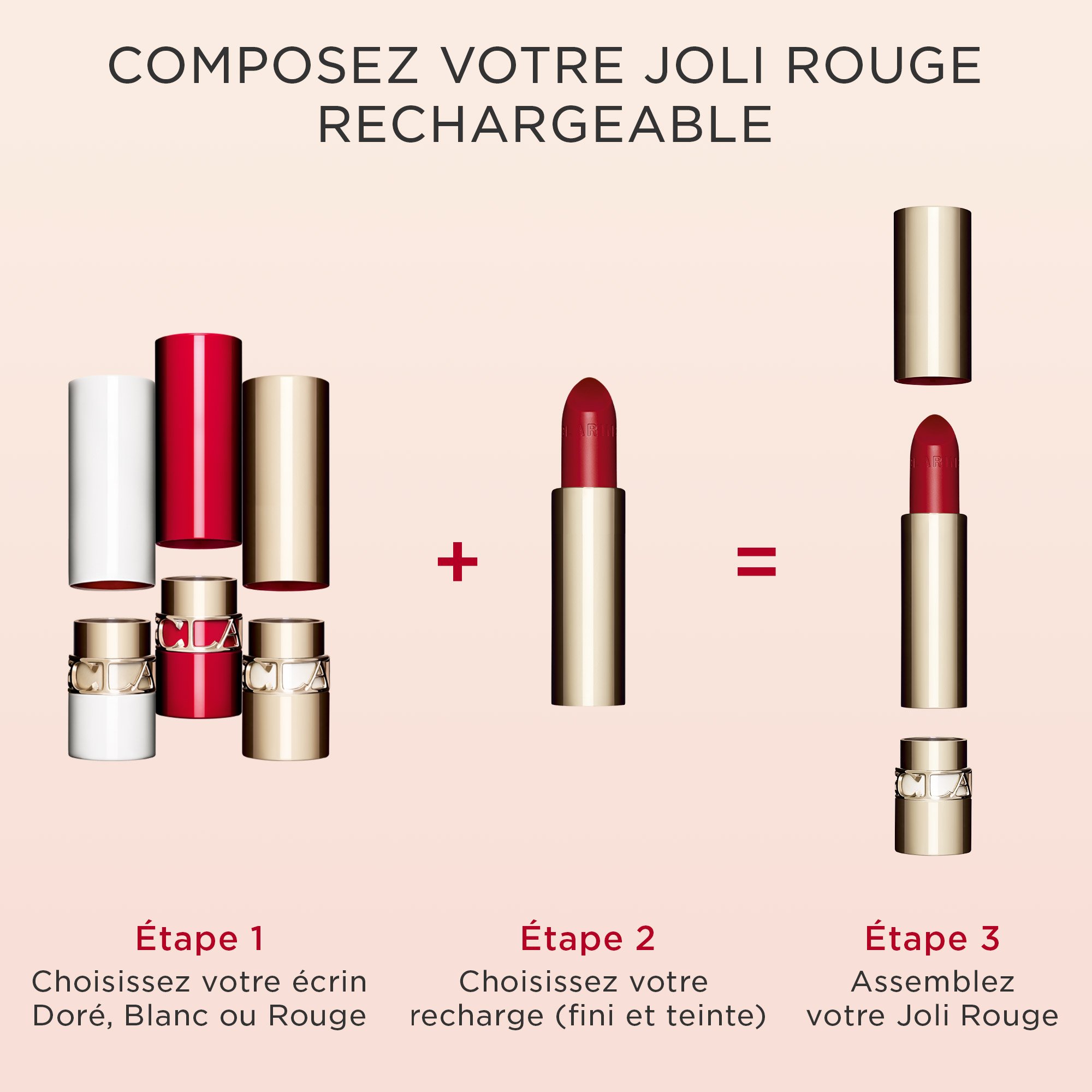 Joli Rouge Ecrin - Nachfüllbare Lippenstifthülse, rot CLARINS No color