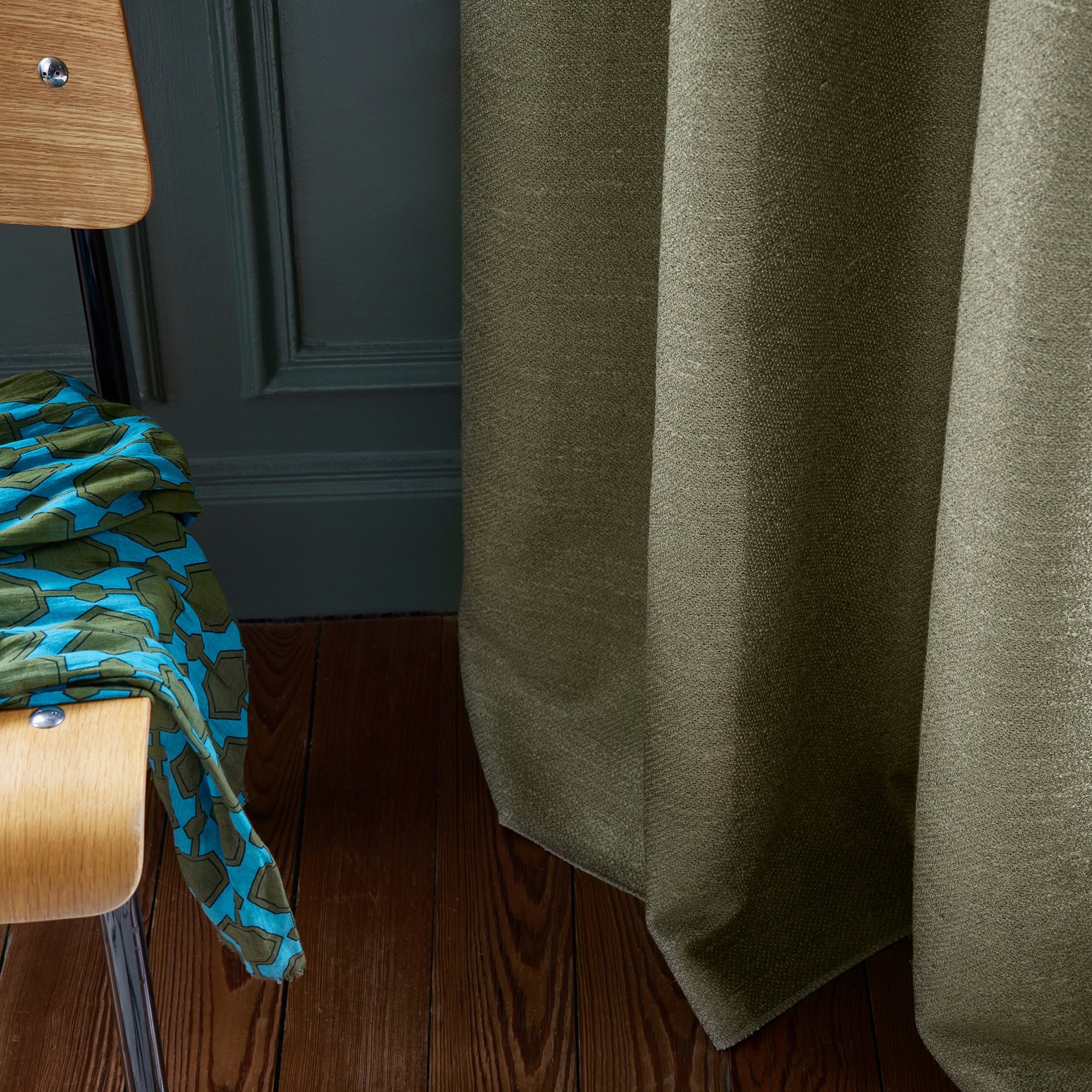 Curtain with eyelets MADURA Green