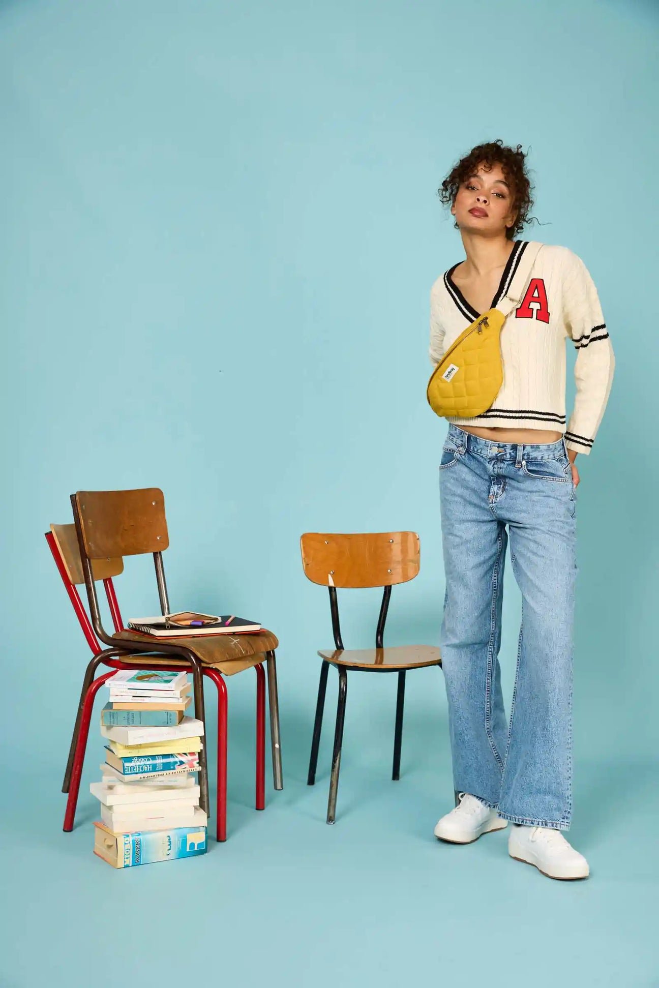 Cotton waist bag Yellow