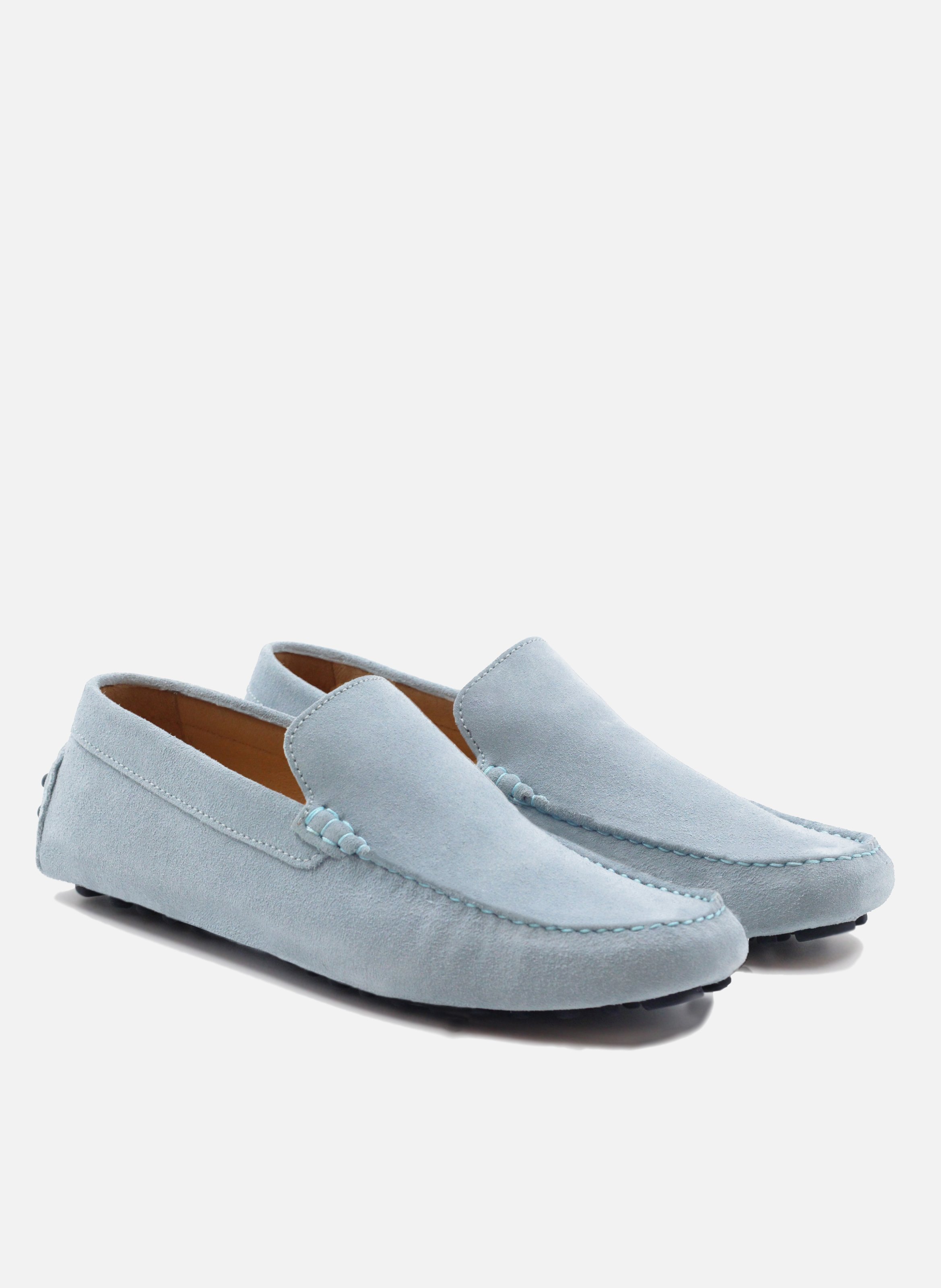 Suede leather pin loafers JULES & JENN Blue