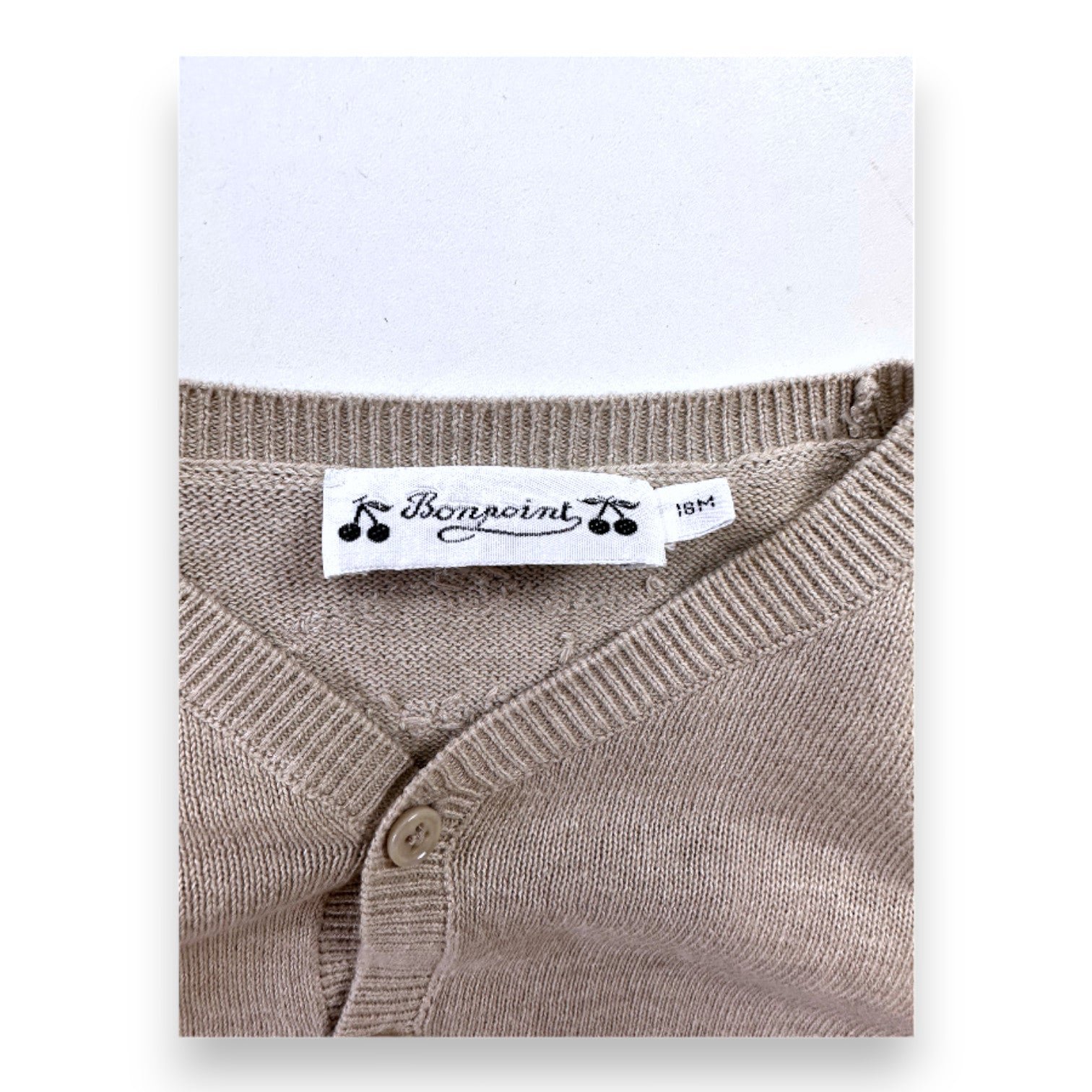 Brown baby cardigan - 18 months BONPOINT - Seconde Main Brown
