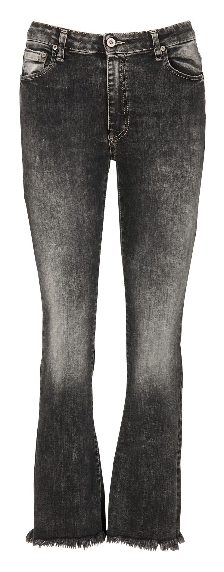 Cotton-blend straight jeans PLEASE Black