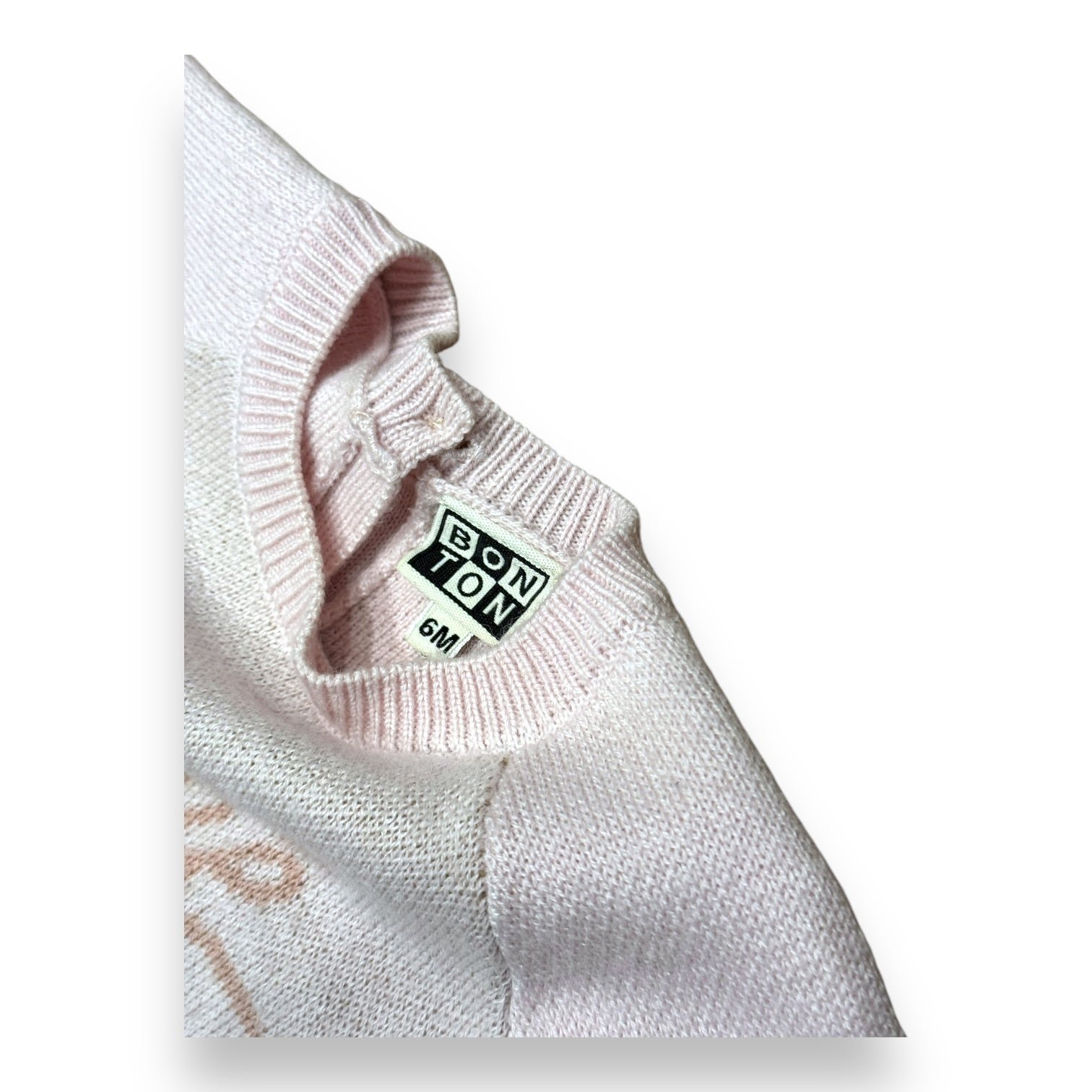 Pink baby sweater - 6 months BONTON - Seconde Main Pink