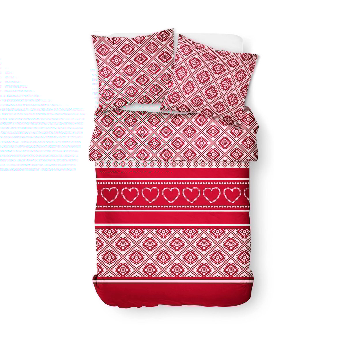 Printed cotton bed set TODAY LINGE DE MAISON Red