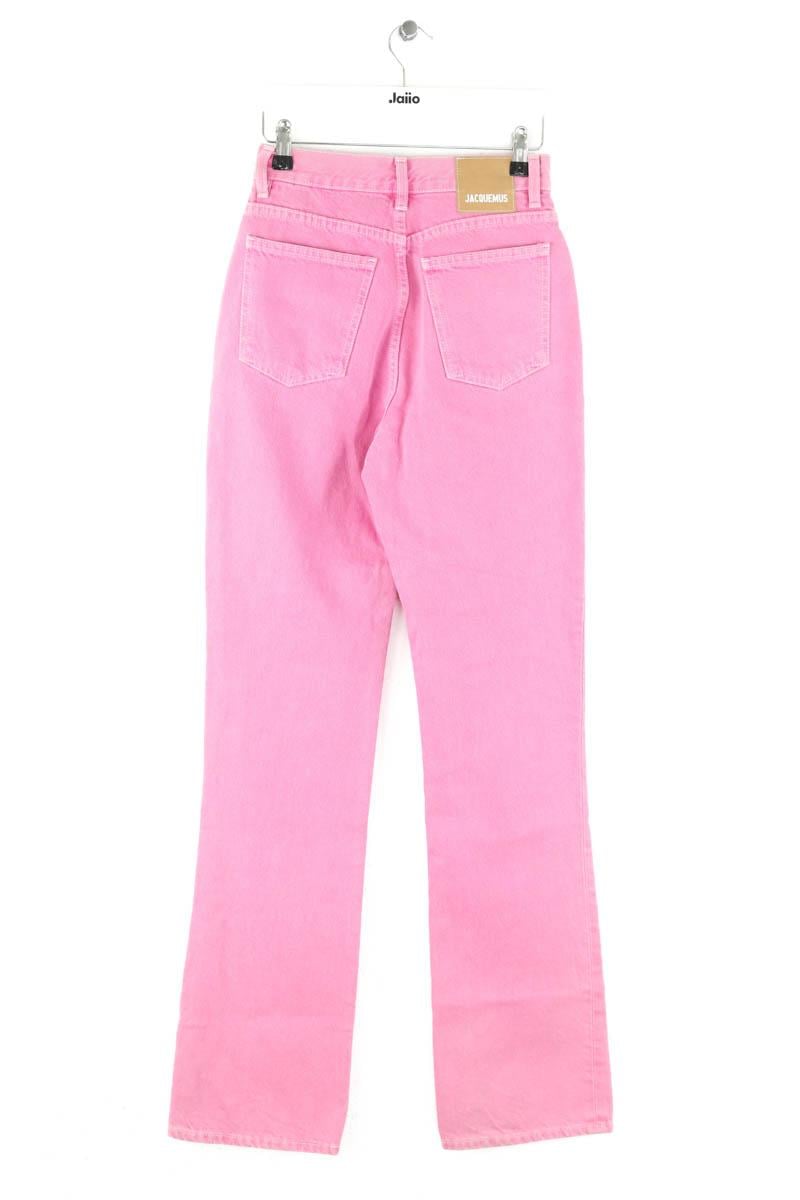 Jean droit en coton JACQUEMUS- Seconde Main Rose
