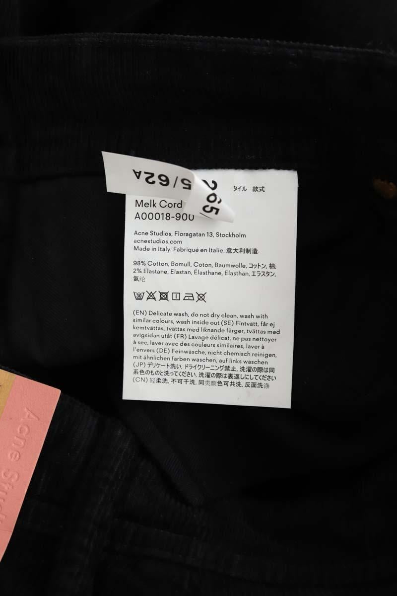 Straight leg bla konst cotton trousers ACNE STUDIOS - Seconde Main Black