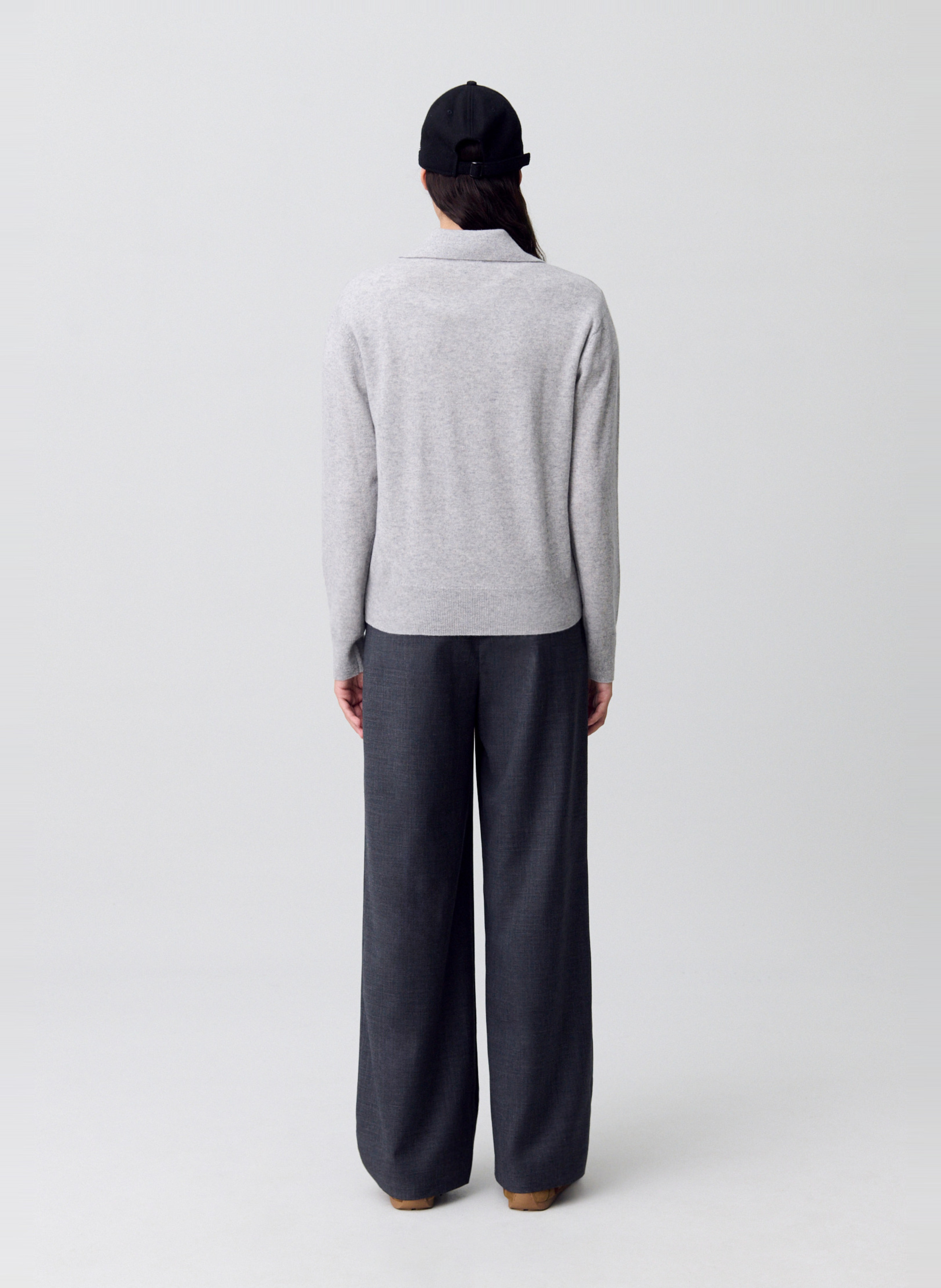 Straight wool blend polo CLAUDIE PIERLOT Grey