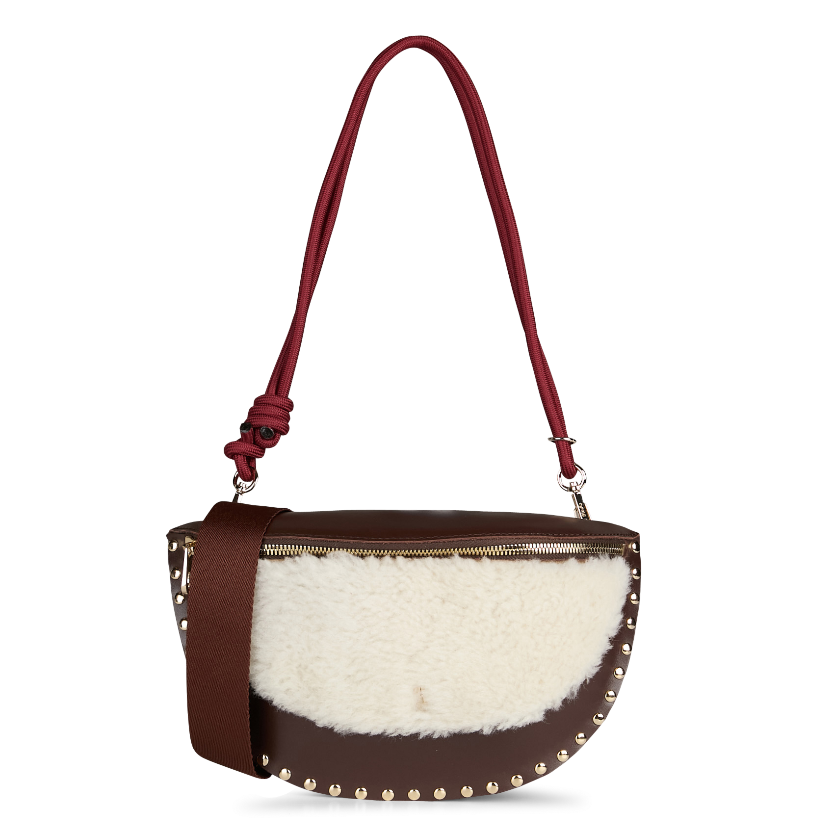 Sac bandoulière bi-matière CRAIE STUDIO Marron