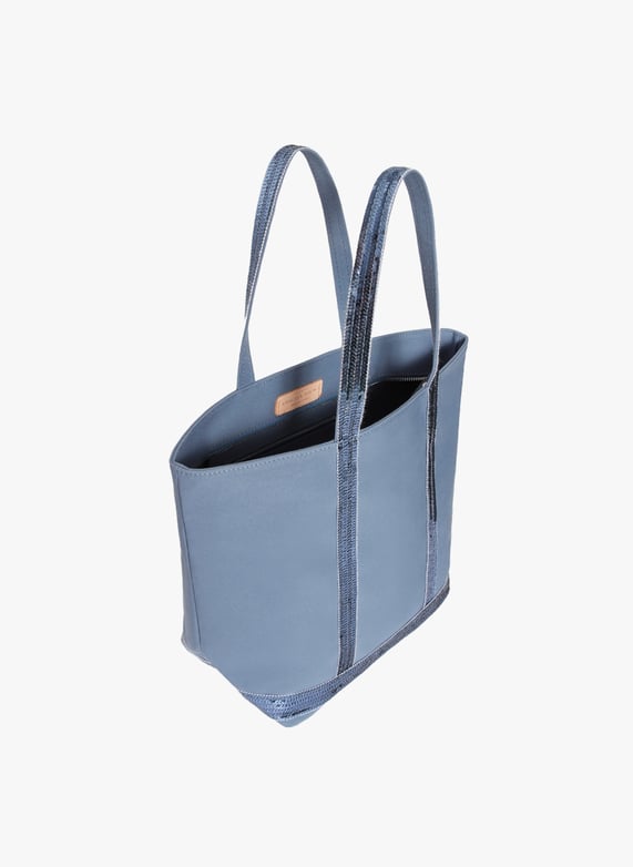 Sac Cabas Vanessa Vanessa Bruno Bleu Cotton Tote Bag Bleu Cendre