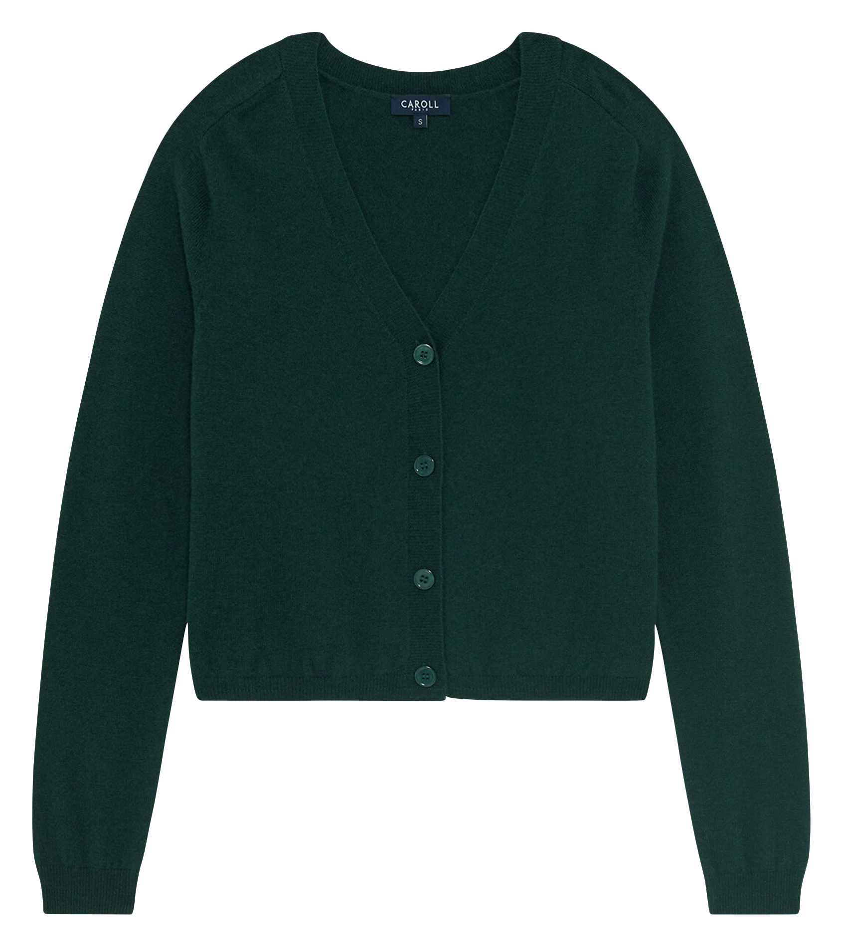 Svenland V-neck wool cardigan CAROLL Green