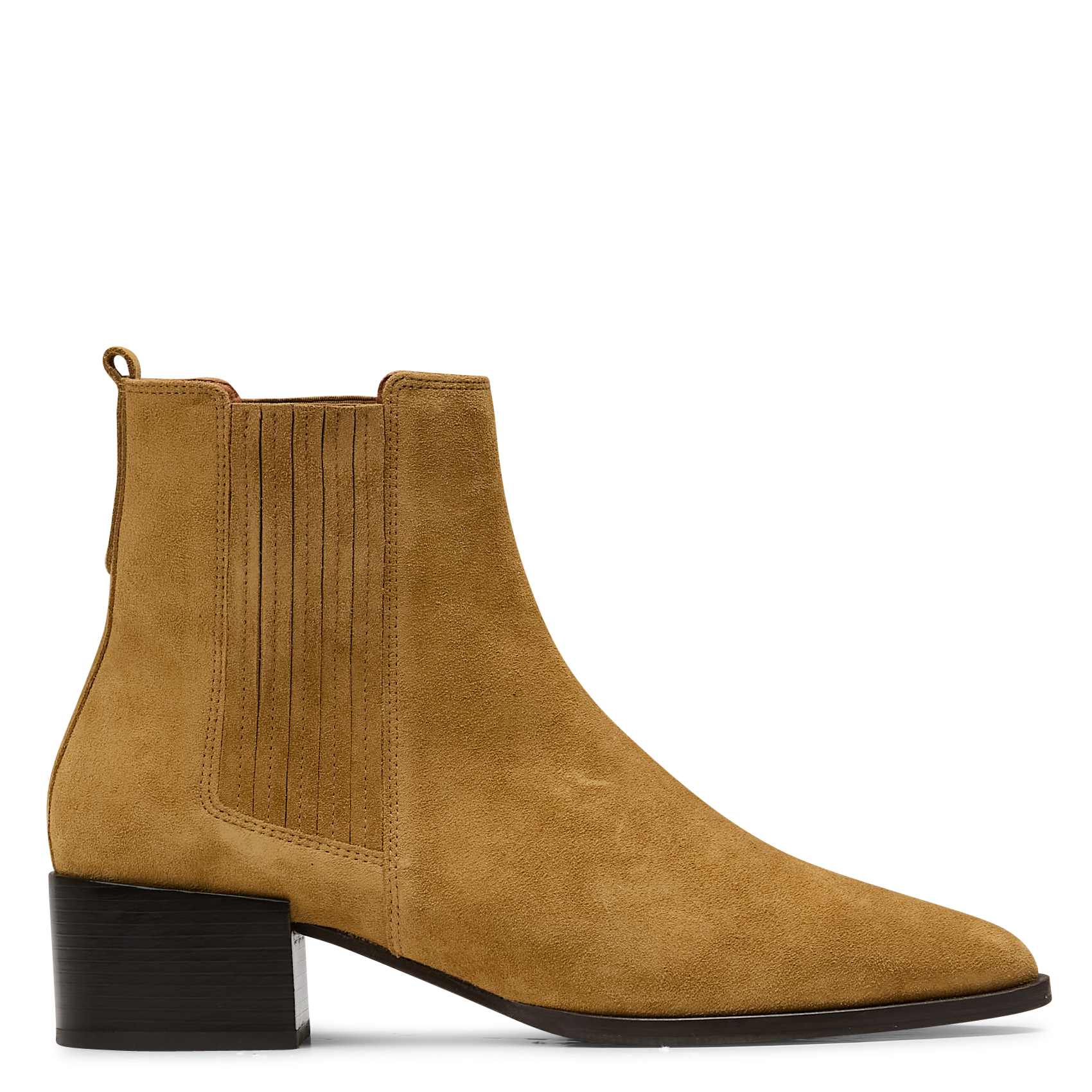 Bottines en cuir velours RIVECOUR Kaki