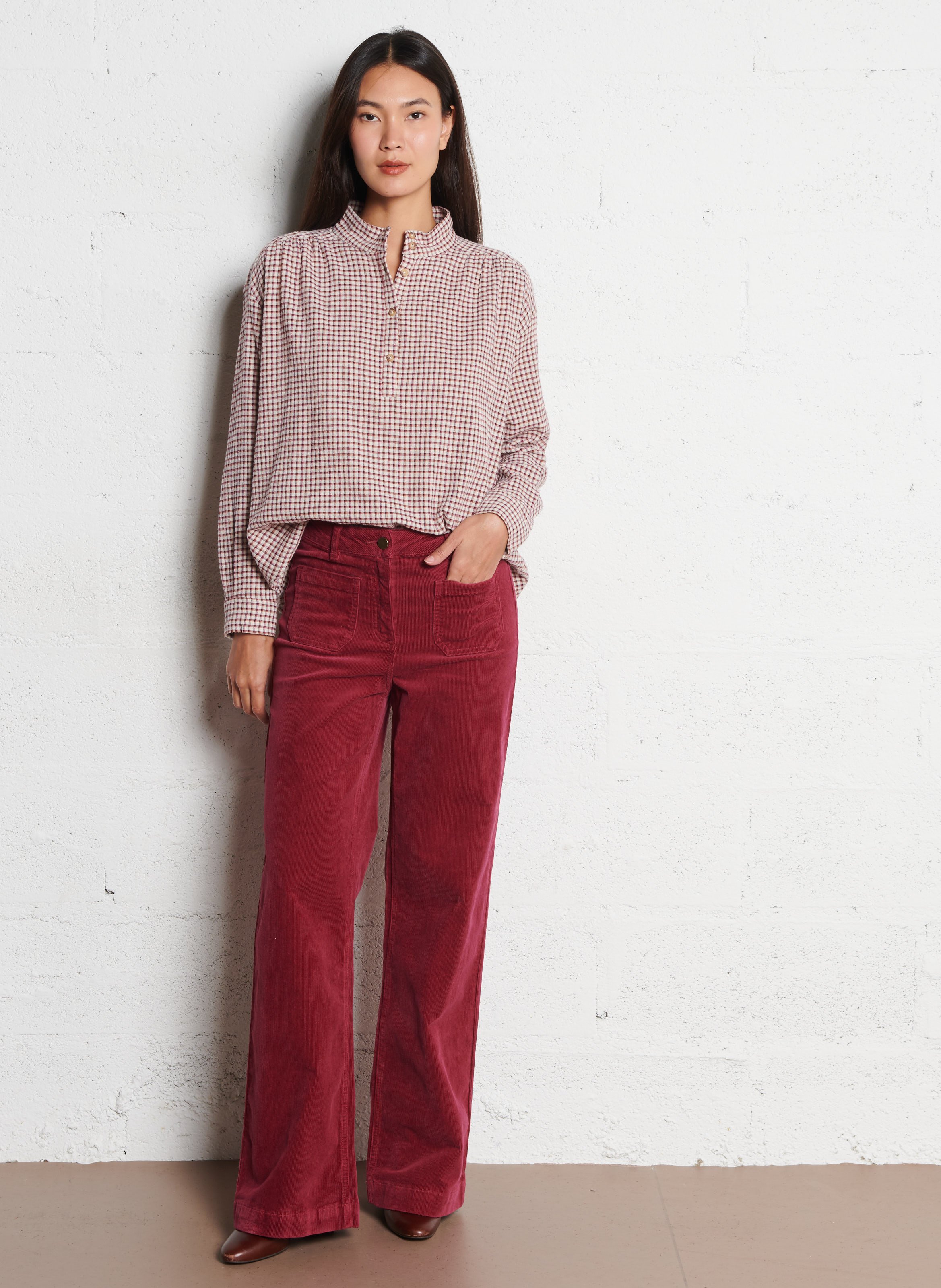 Cotton-blend chinos MAISON 123 Red