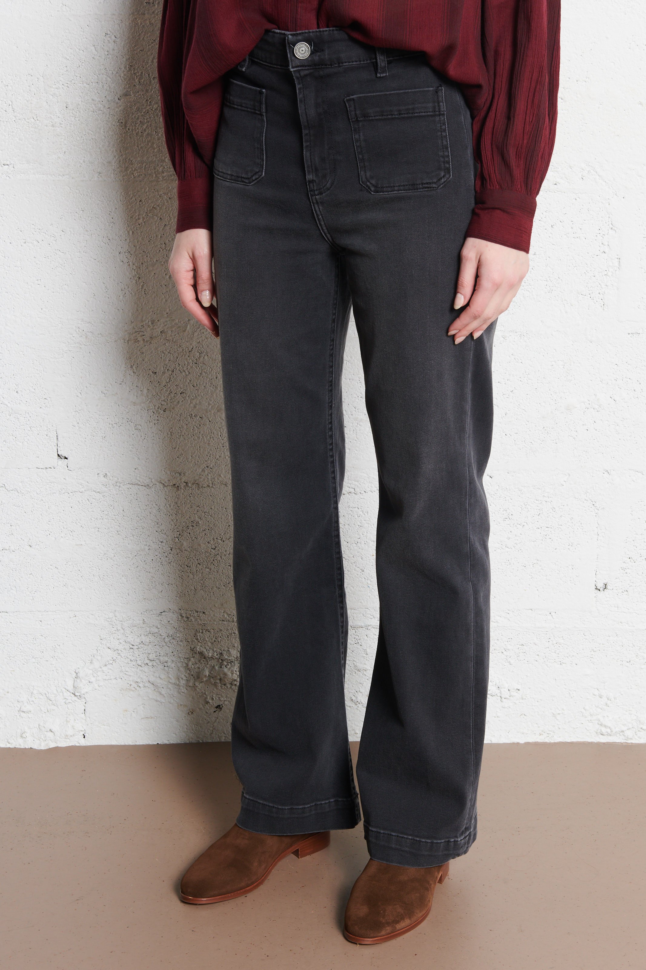 Jean large en coton mélangé SUD EXPRESS Noir