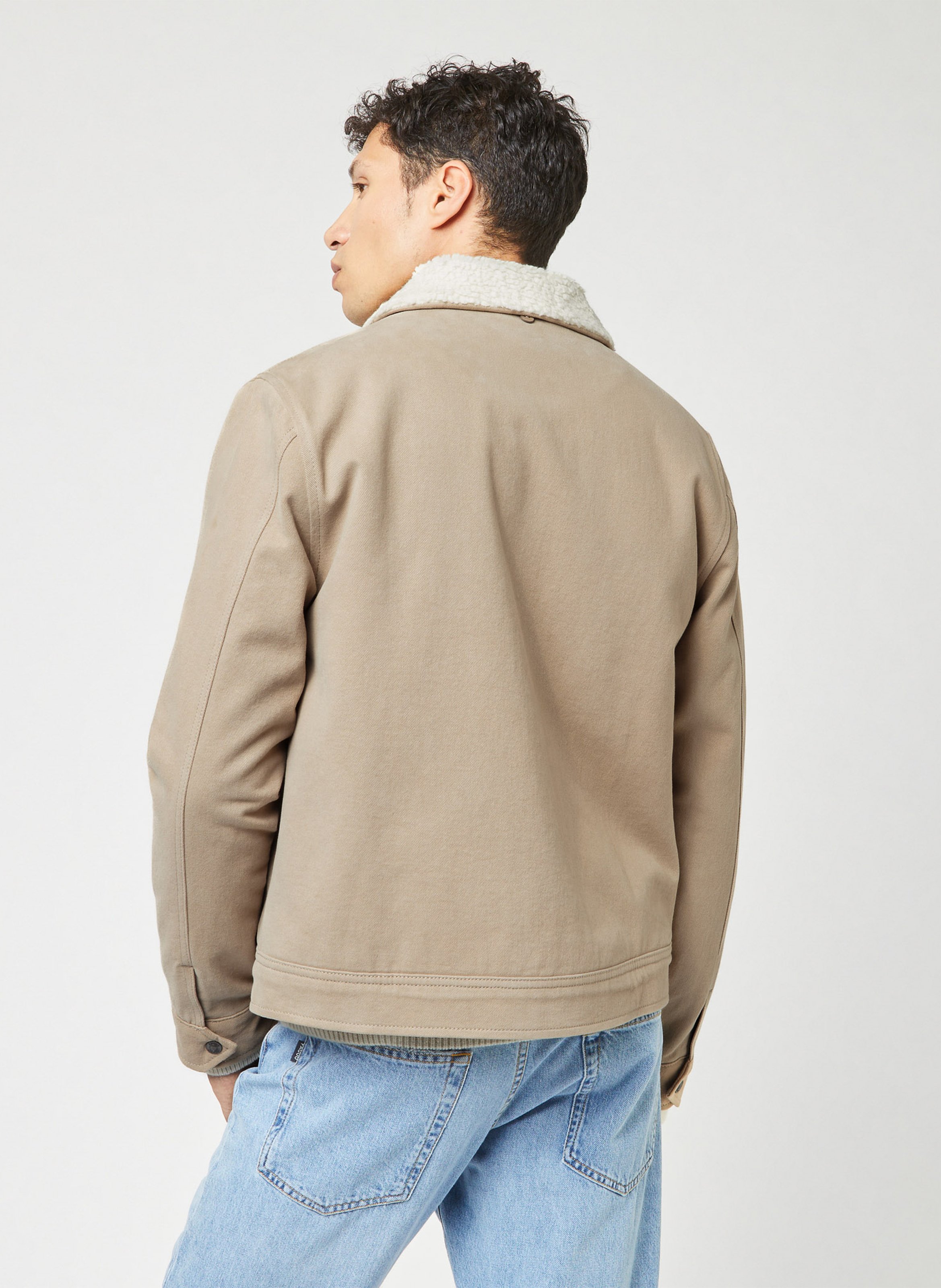 Sherpa collar jacket FAGUO Beige