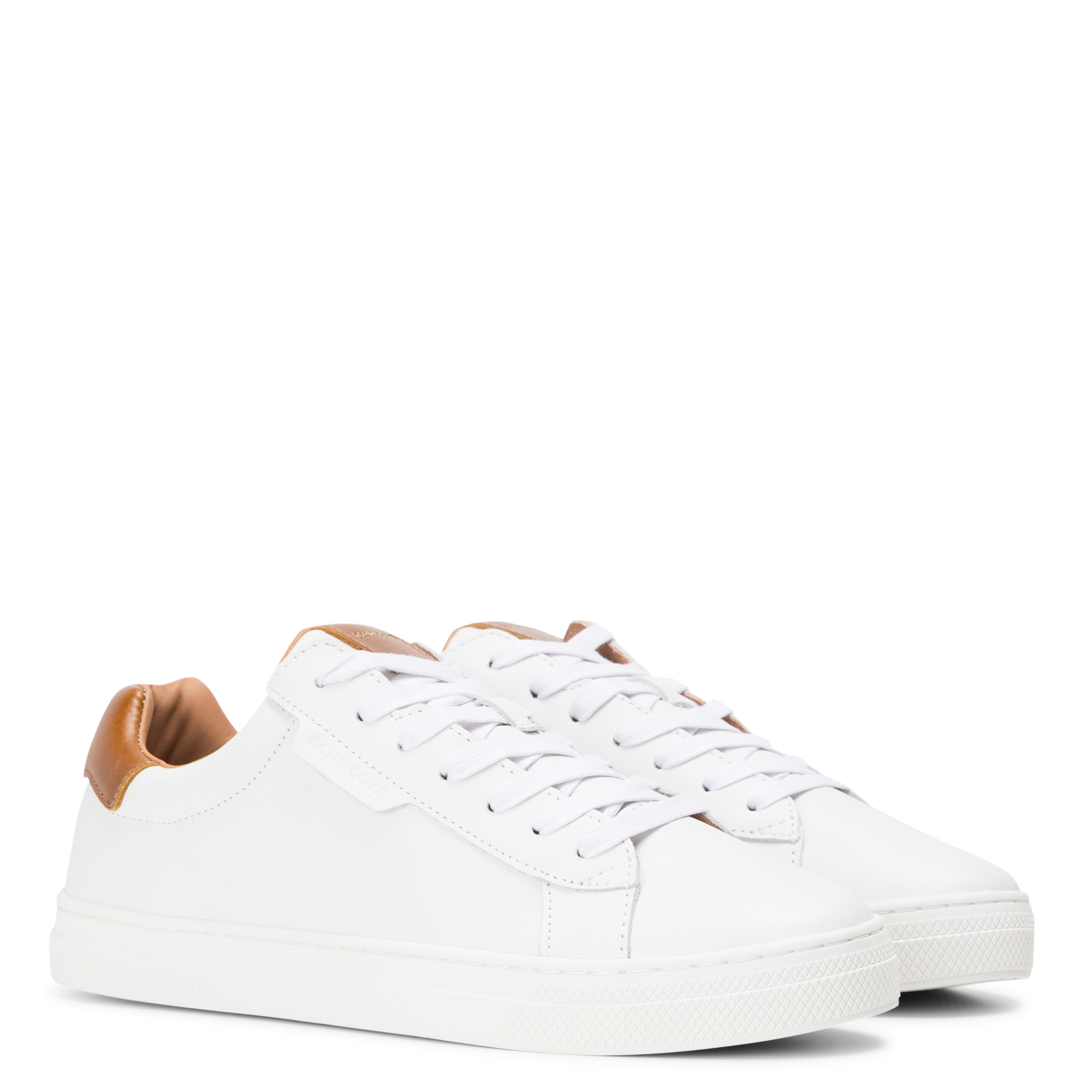 Baskets basses à lacets en cuir usé SCHMOOVE Blanc