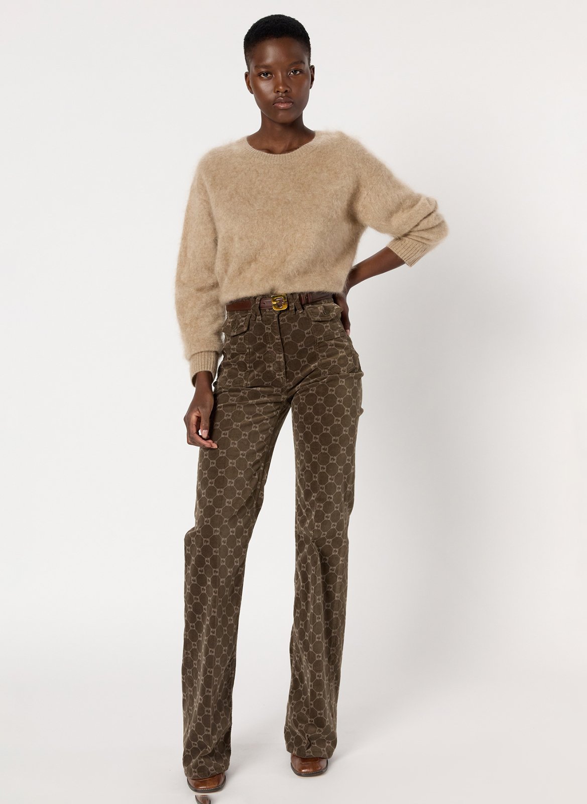 Kasjmier trui met opstaande kraag GERARD DAREL Beige