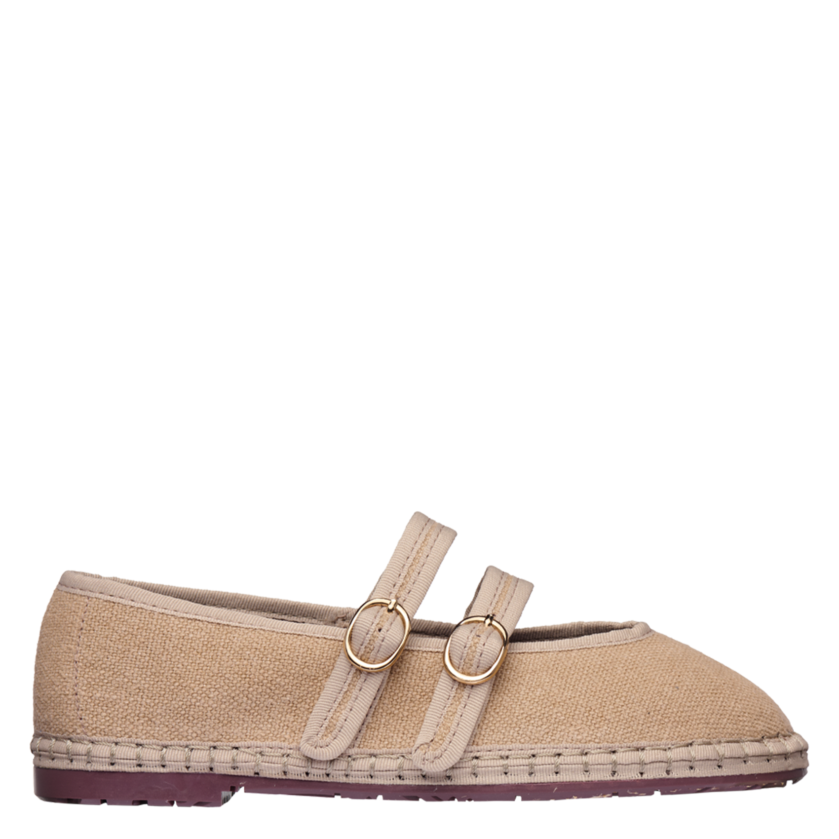 Linen ballerina flats FLABELUS Beige