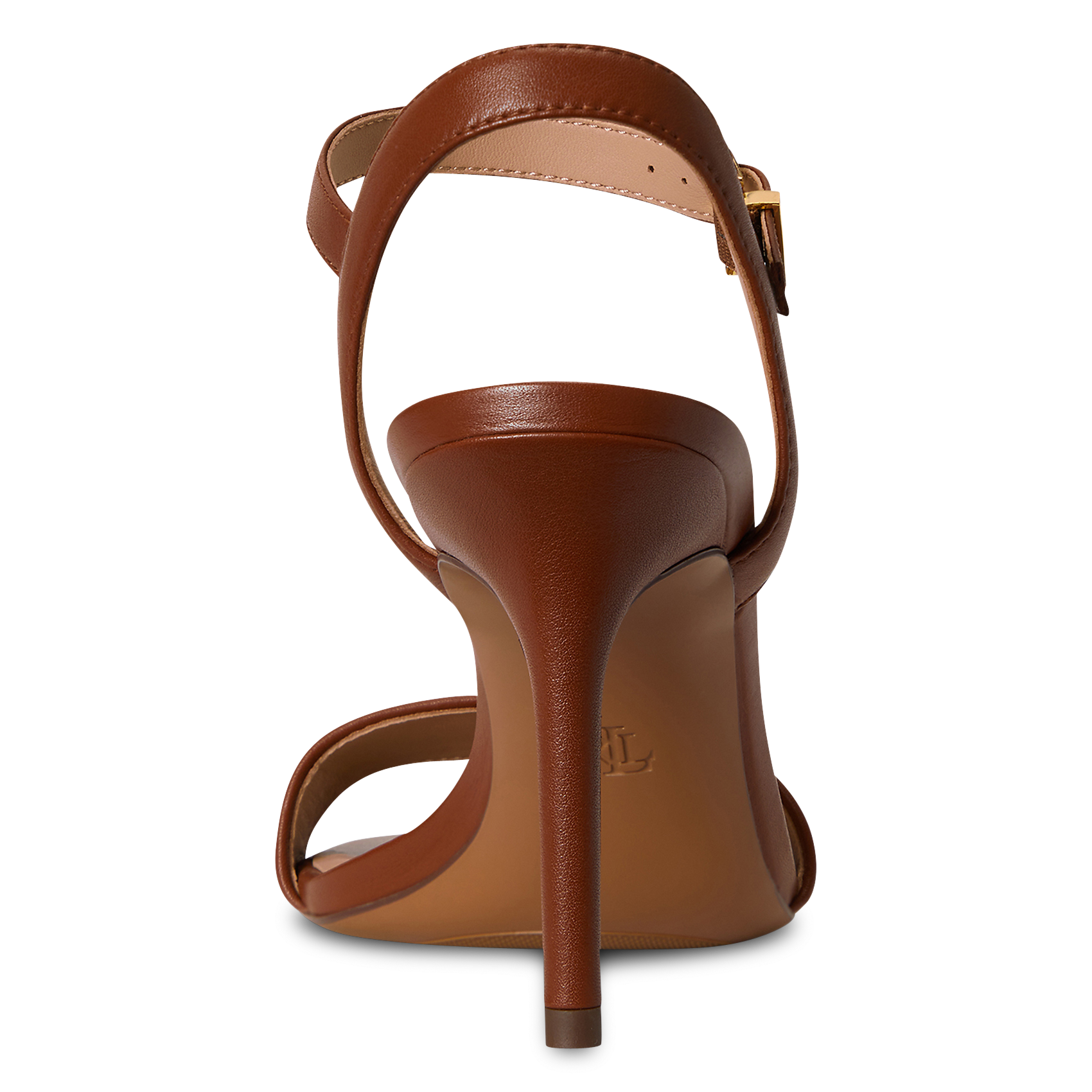 Sandales hautes en cuir mélangé LAUREN RALPH LAUREN Marron