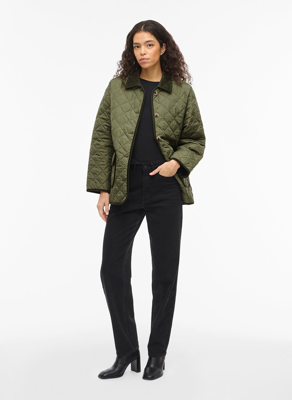 Gerader Steppblouson mit klassischem Kragen VILA Grun