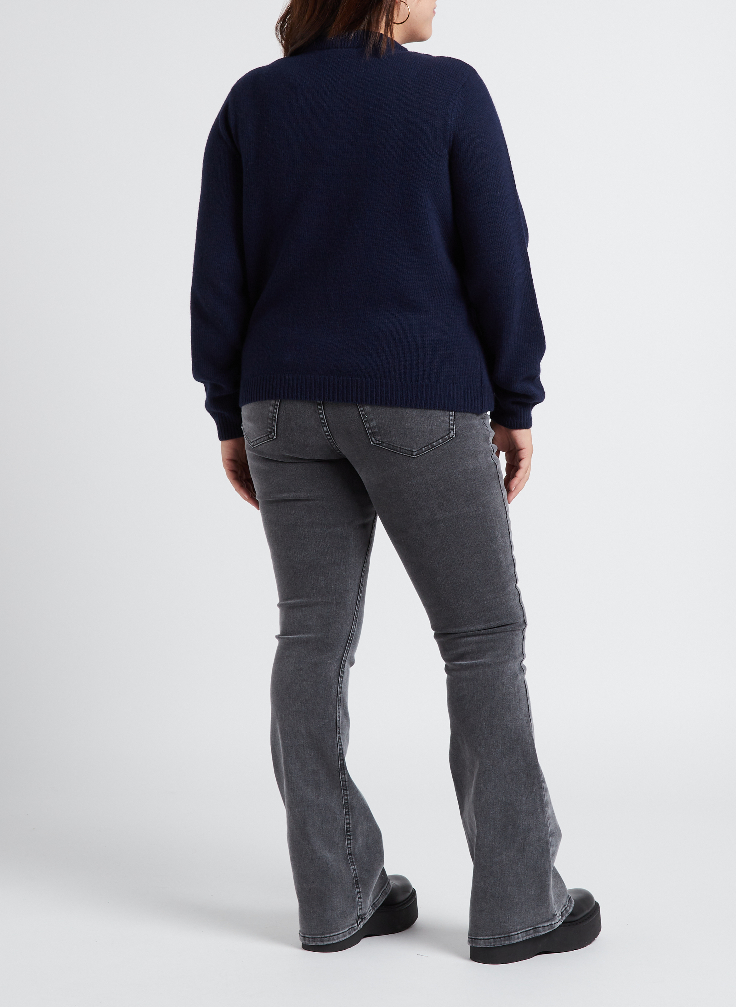 Bootcut-jeans | katoenblend GINA TRICOT Grijs