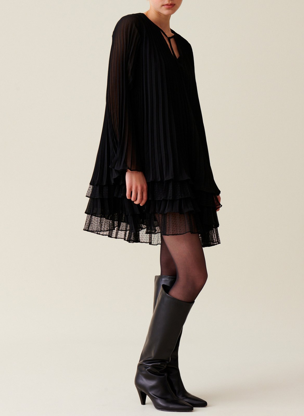 Short flounced dress CLAUDIE PIERLOT Black