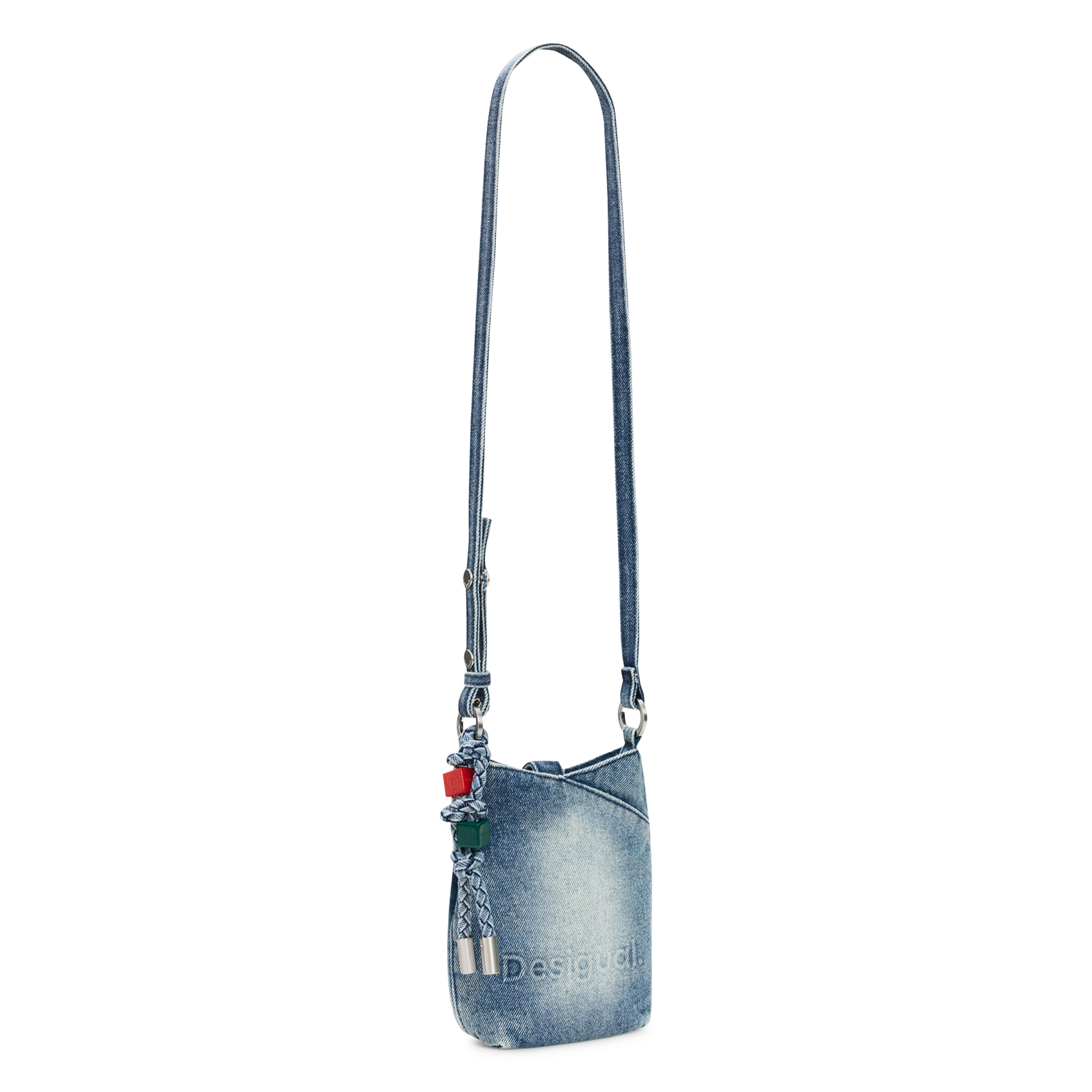 Denim phone charms holder DESIGUAL Blue