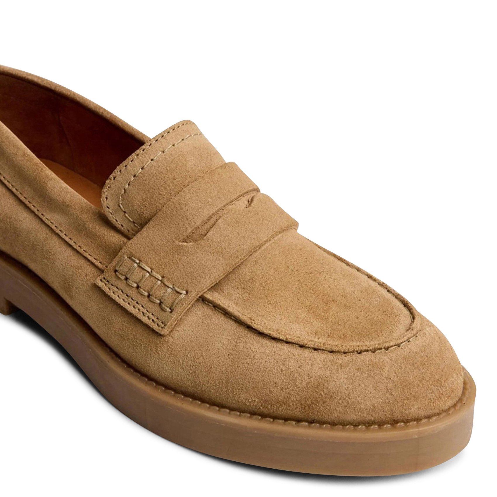 Mocassins en cuir velours Marron