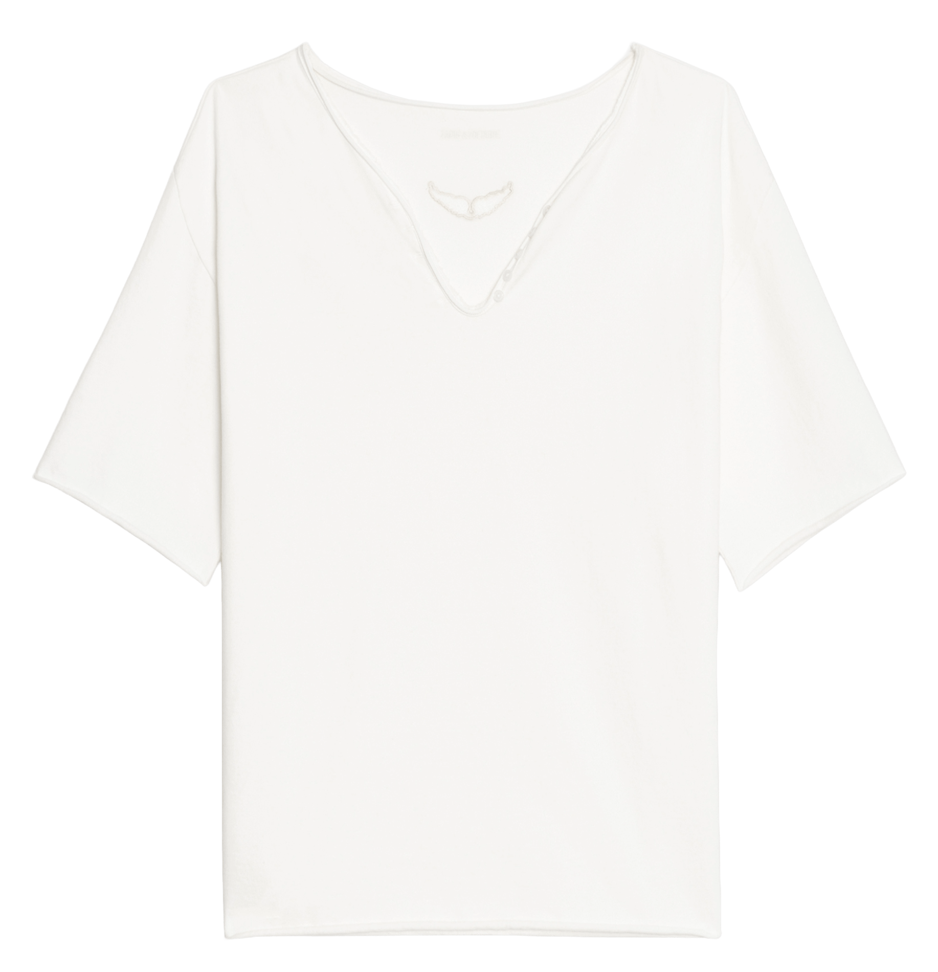 Katoenen T-shirt met boothals ZADIG&VOLTAIRE Wit