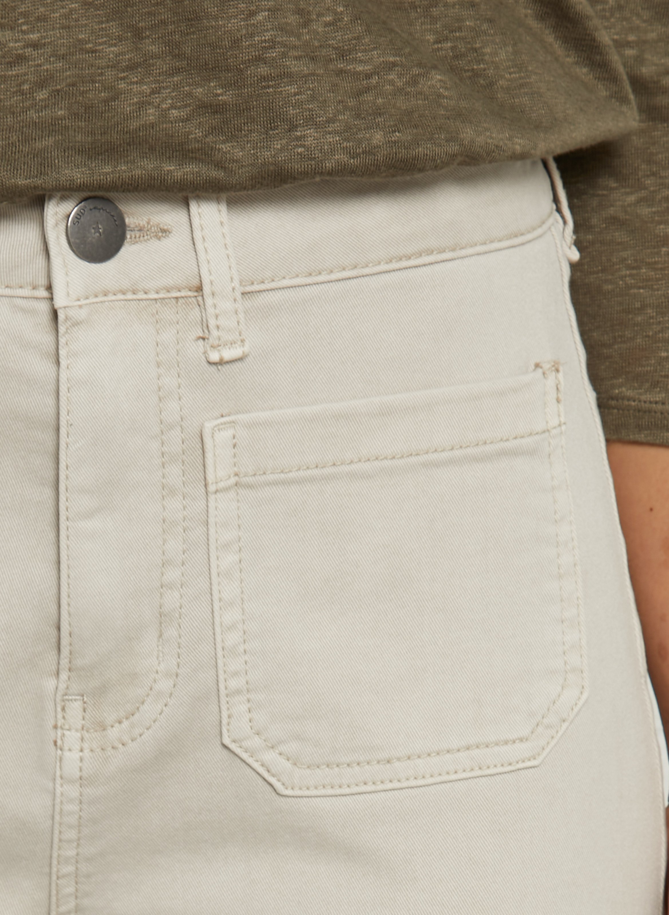 Jean droit à taille haute SUD EXPRESS Beige