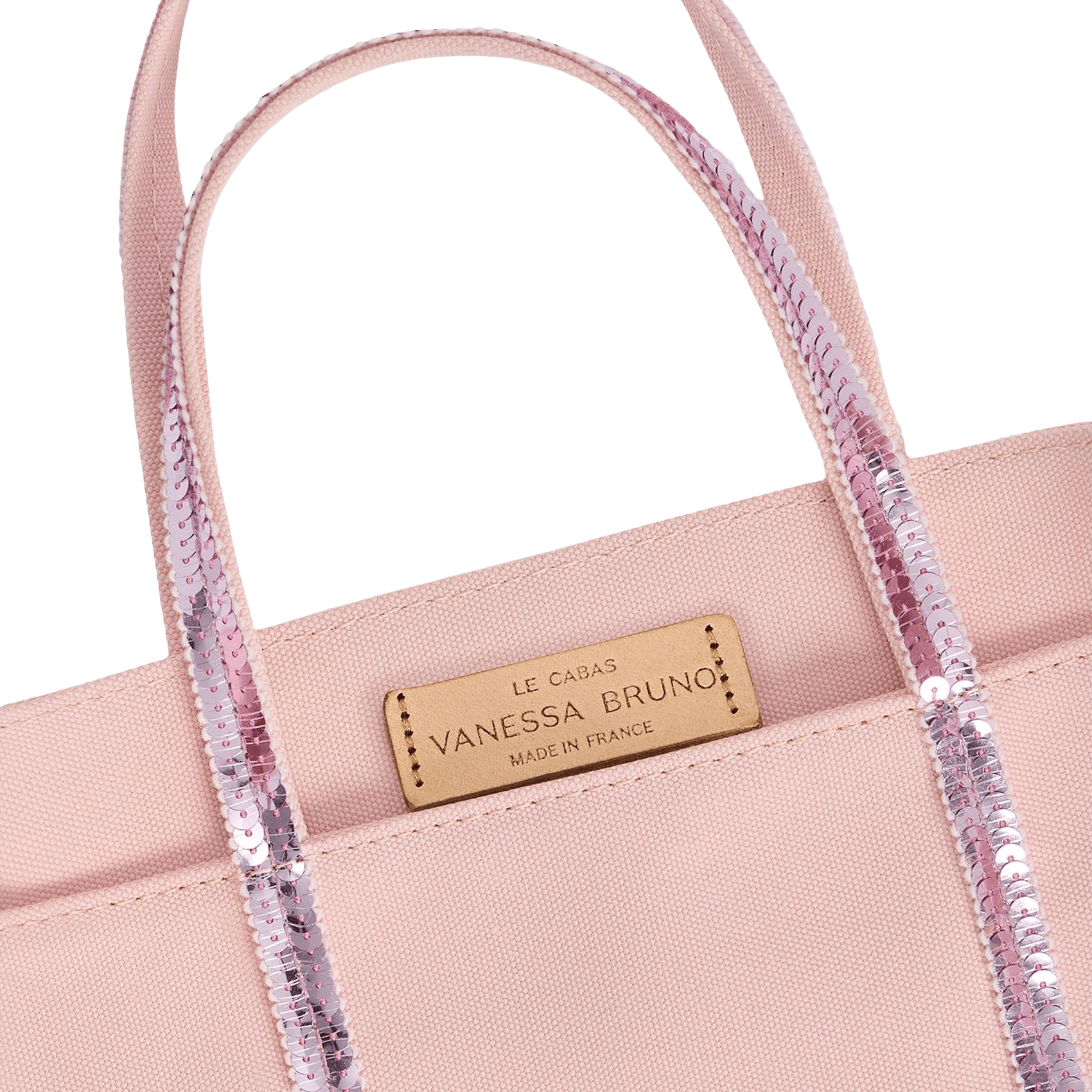 Mini-Shopper aus Baumwolle mit Pailletten VANESSA BRUNO Violett