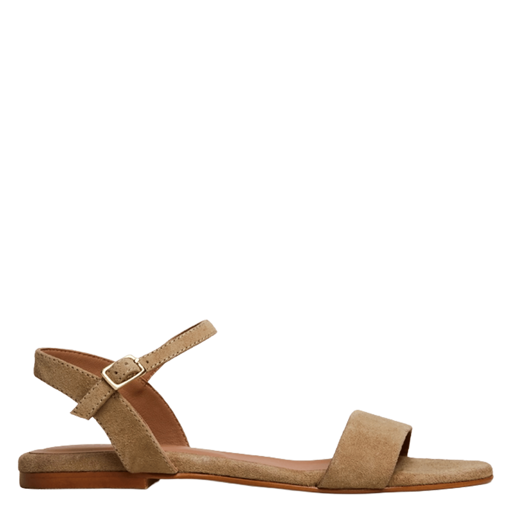 Sandales plates en cuir JONAK Beige