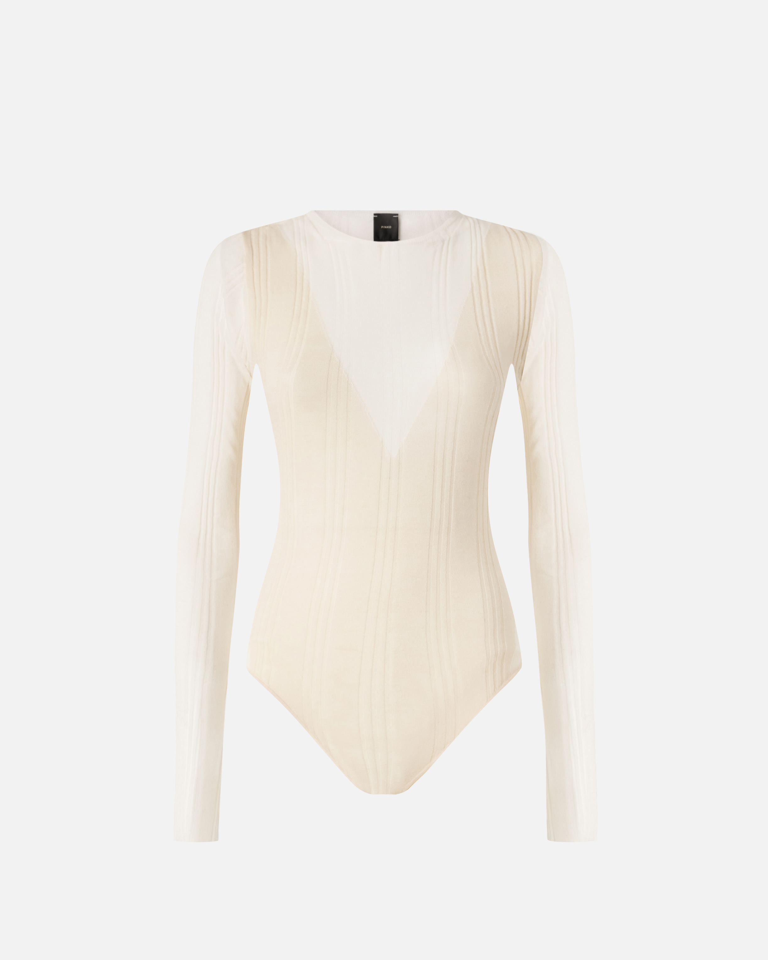 Pull body avec détails transparents PINKO Blanc
