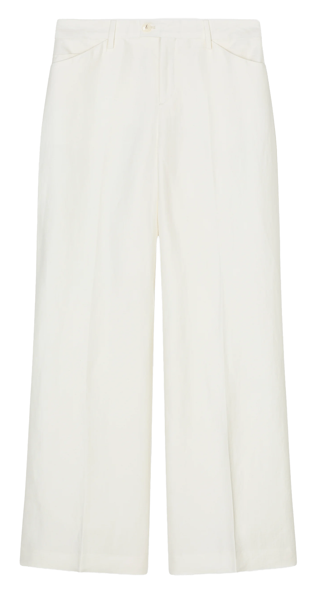 Wide-leg linen-blend pants CLOSED Beige
