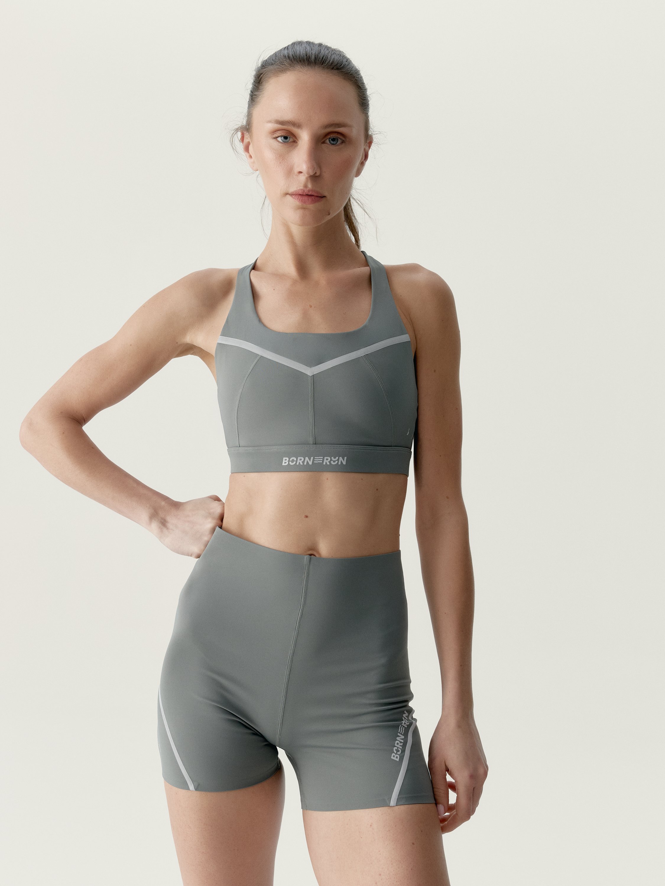 High Support Performance Sports Bra LUNA RUN BORN Green