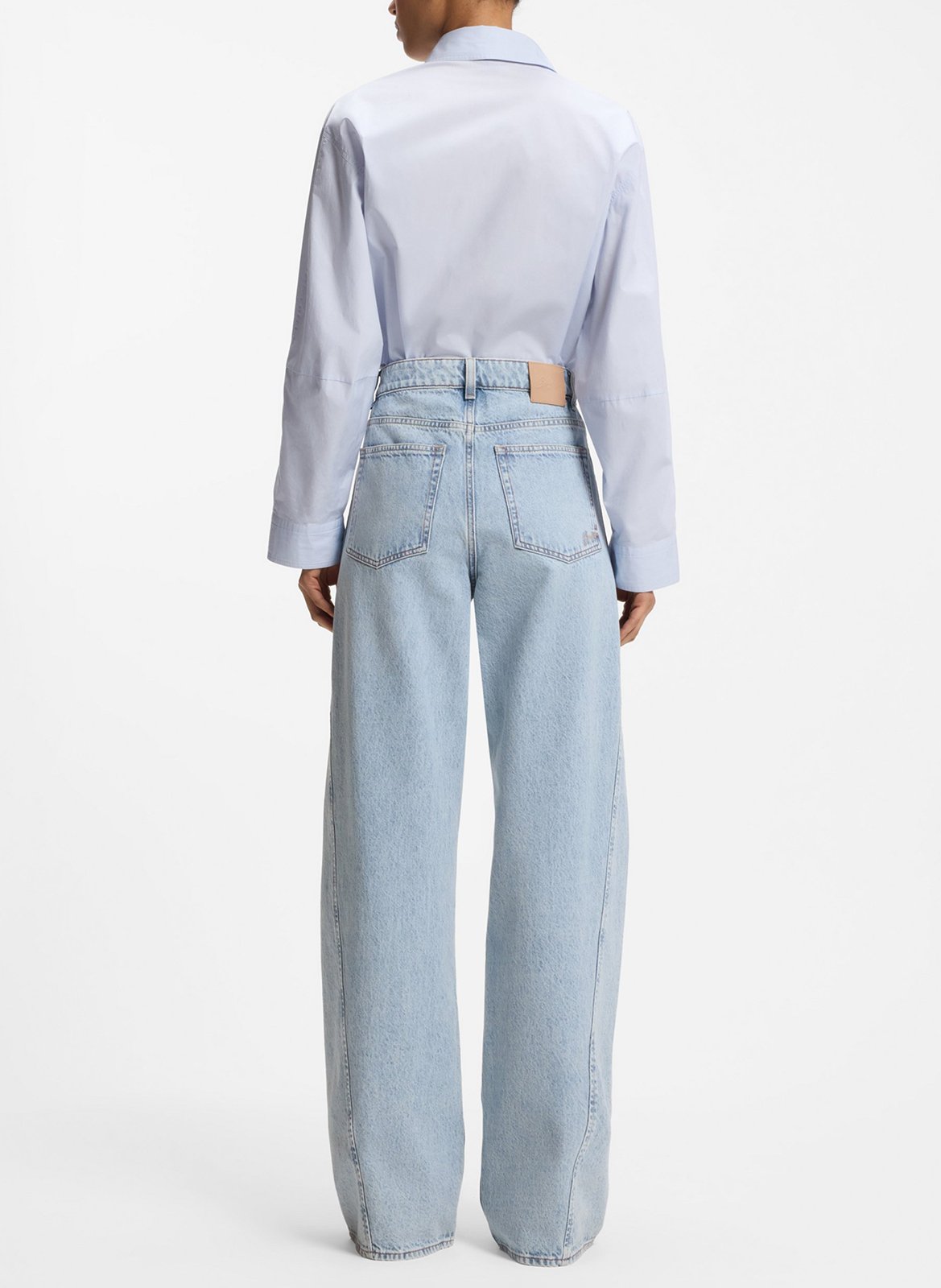 Jean large en coton BOSS Bleu