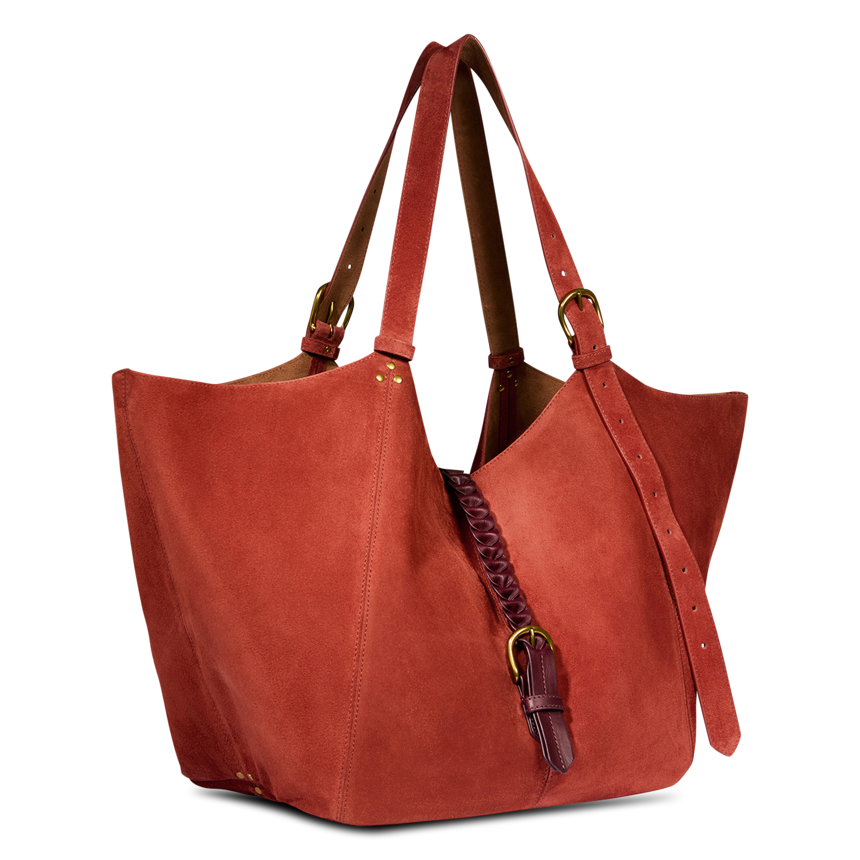 Suede tote bag | Red JEROME DREYFUSS Women