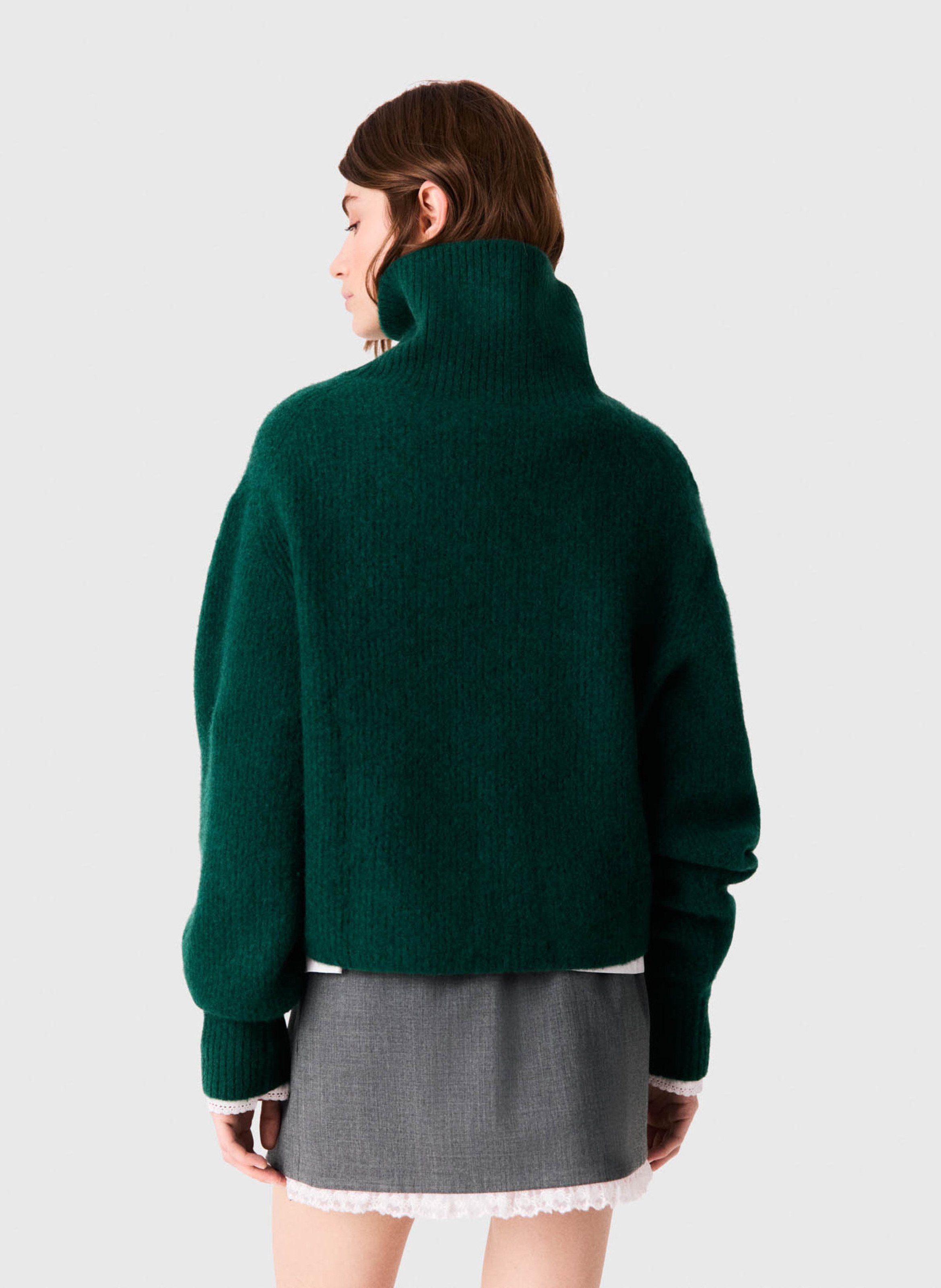 Pull oversize en laine mélangée MAJE Vert